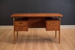 Vintage Floating Top Desk by Gunnar Nielsen Tibergaard