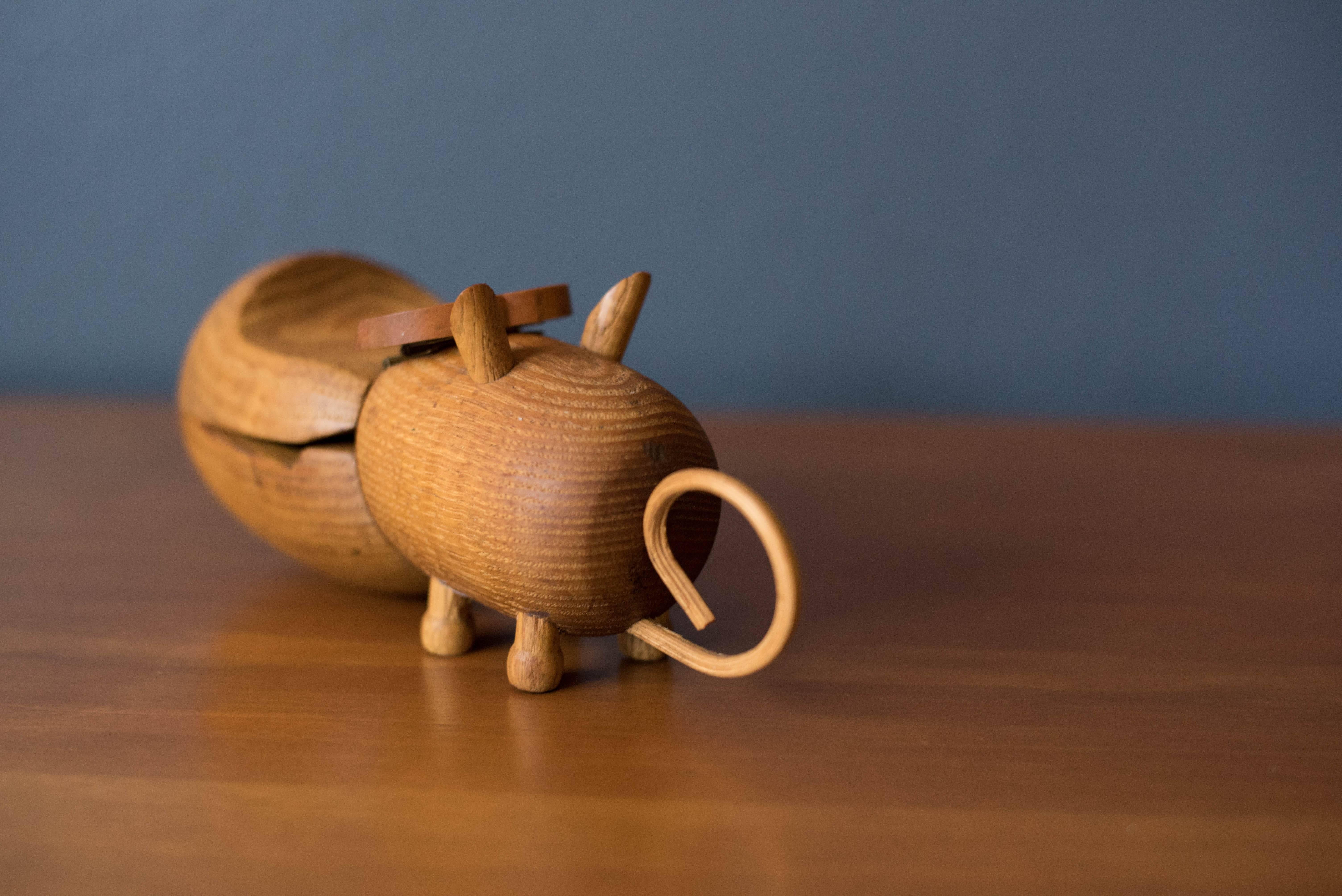 Mid-Century Modern Vintage Original Zoo Line Wooden Toy Hippo