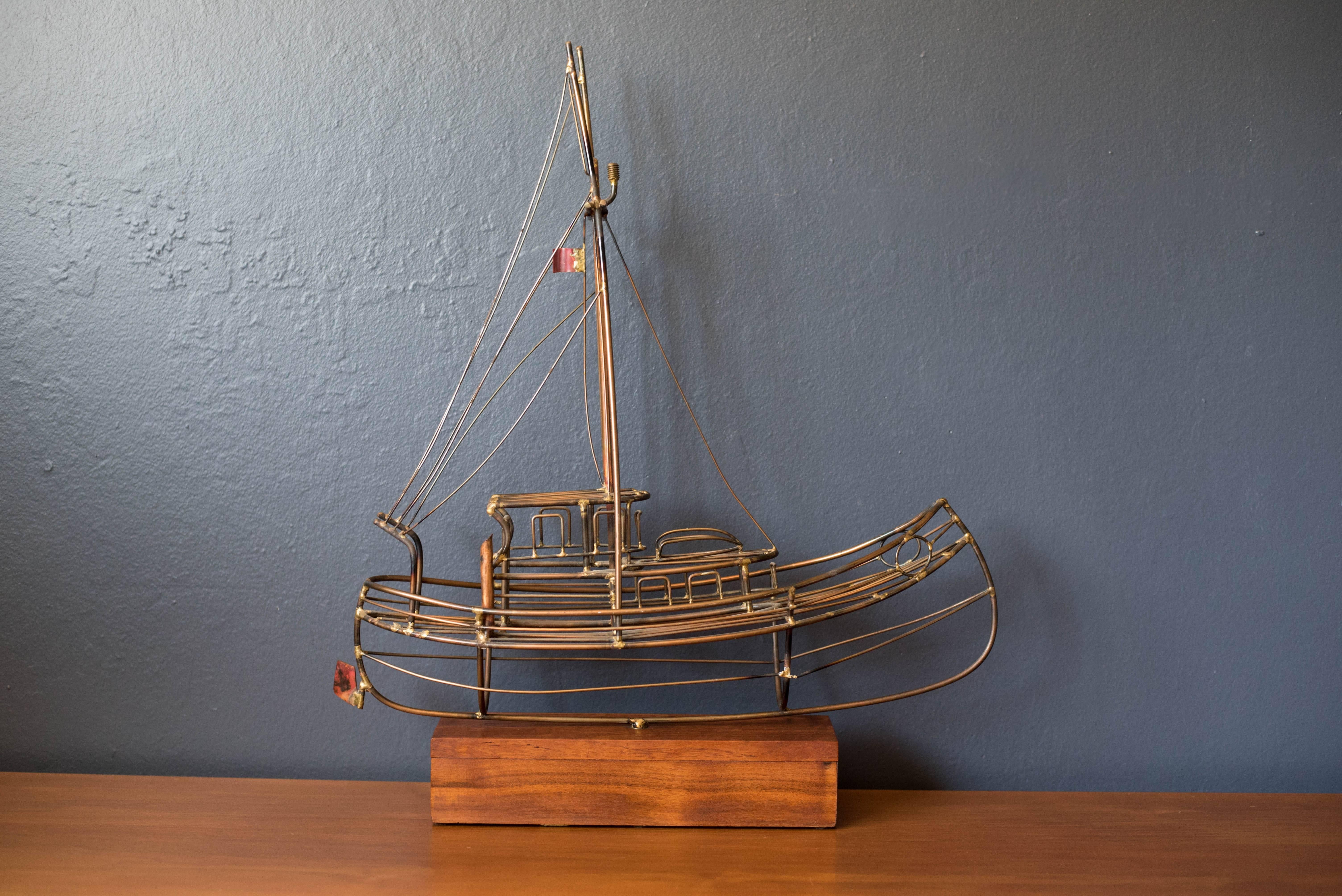 Mid-Century Modern Sailboat Sculpture 2