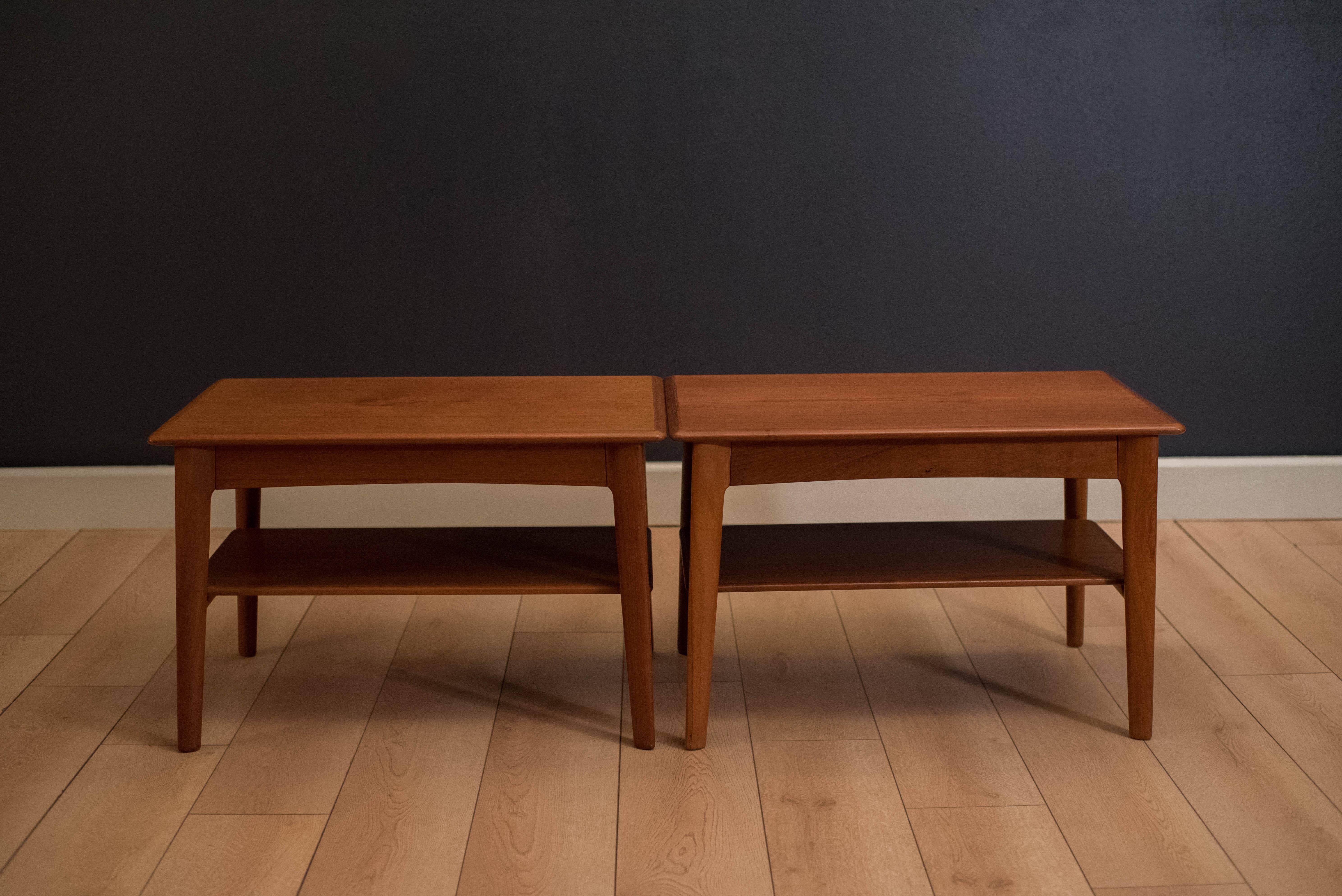 Vintage Pair of Teak Side Tables by Svend A. Madsen In Good Condition In San Jose, CA