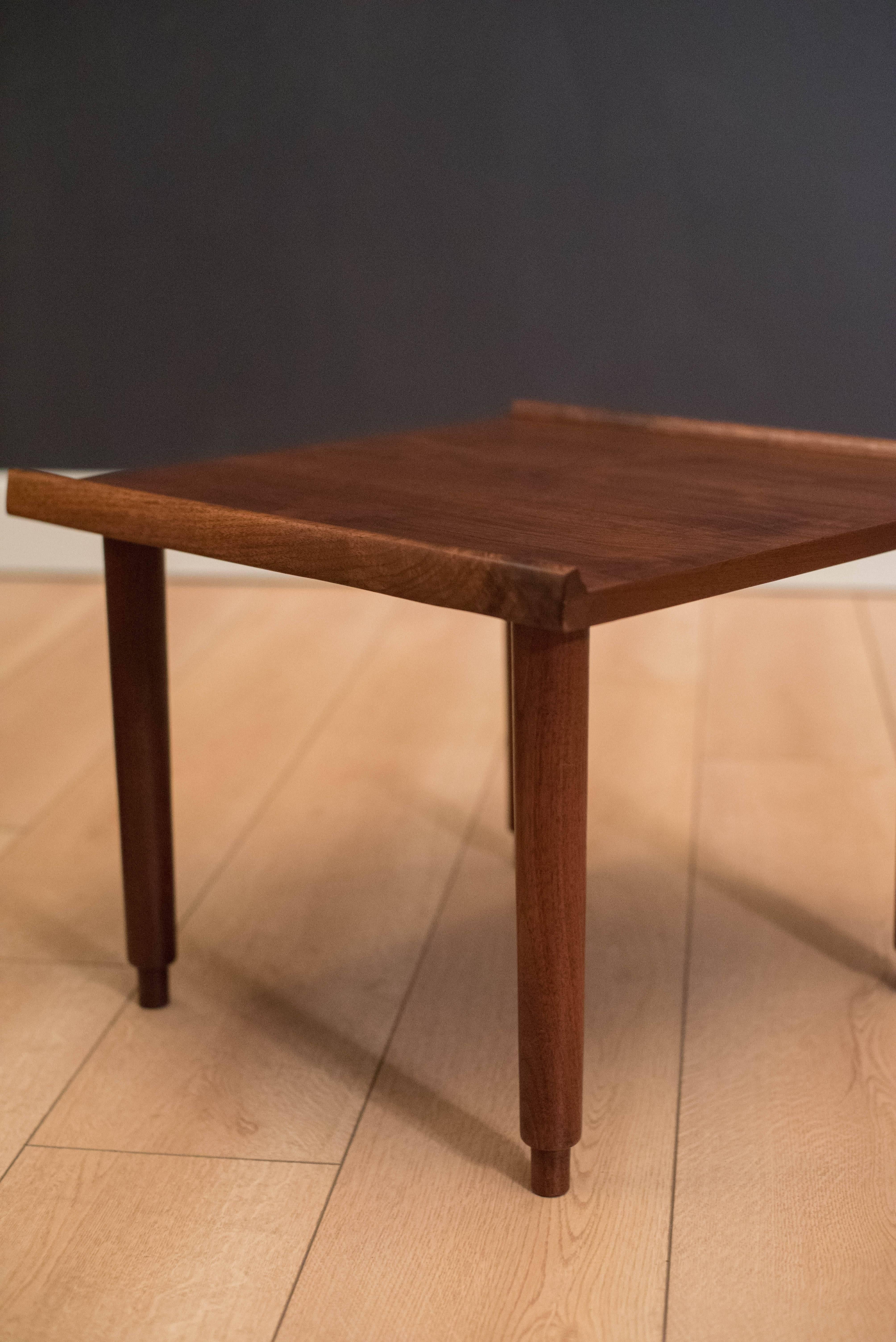 American Mid Century Walnut Side Tables by Charles Pechanec
