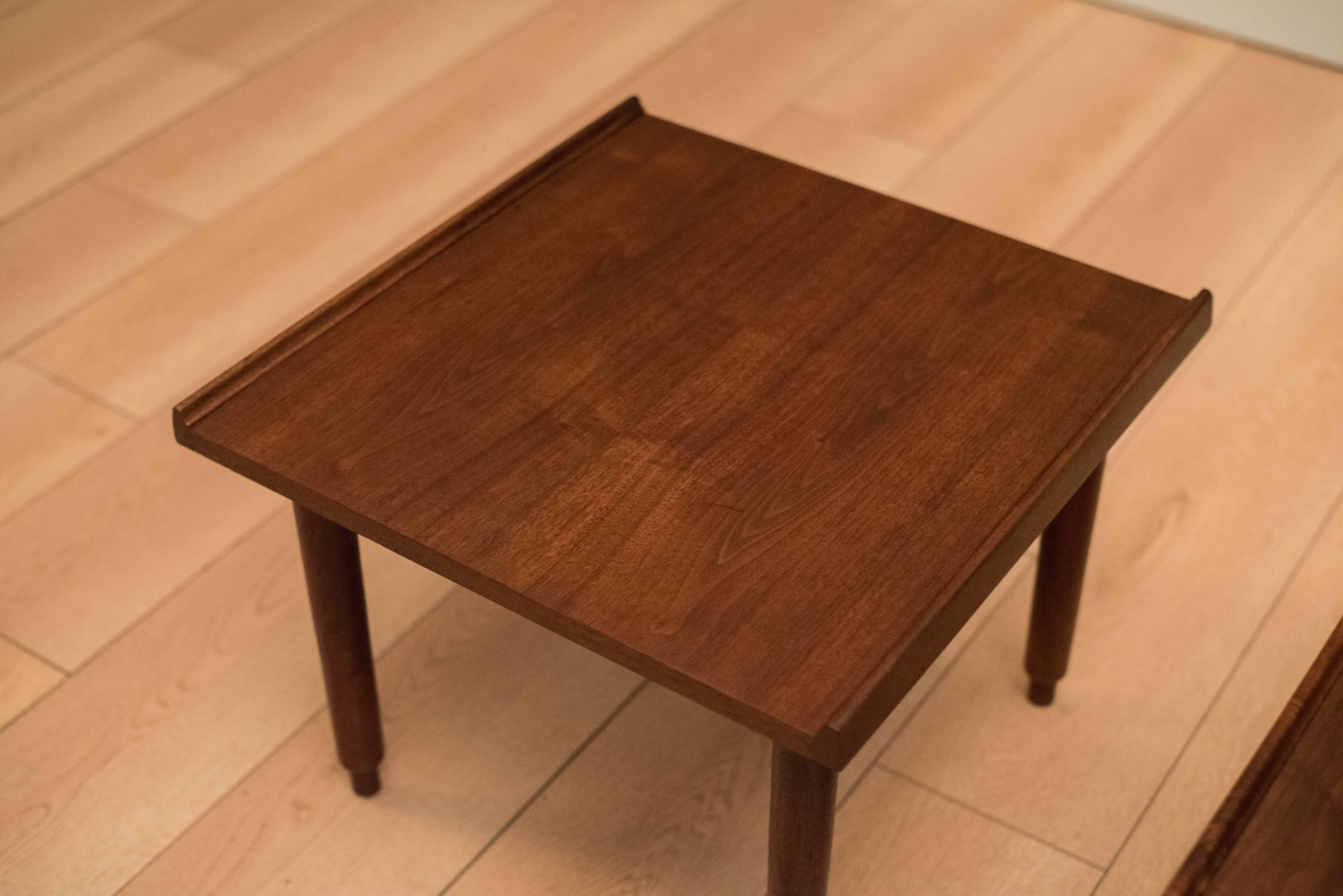 Mid-20th Century Mid Century Walnut Side Tables by Charles Pechanec