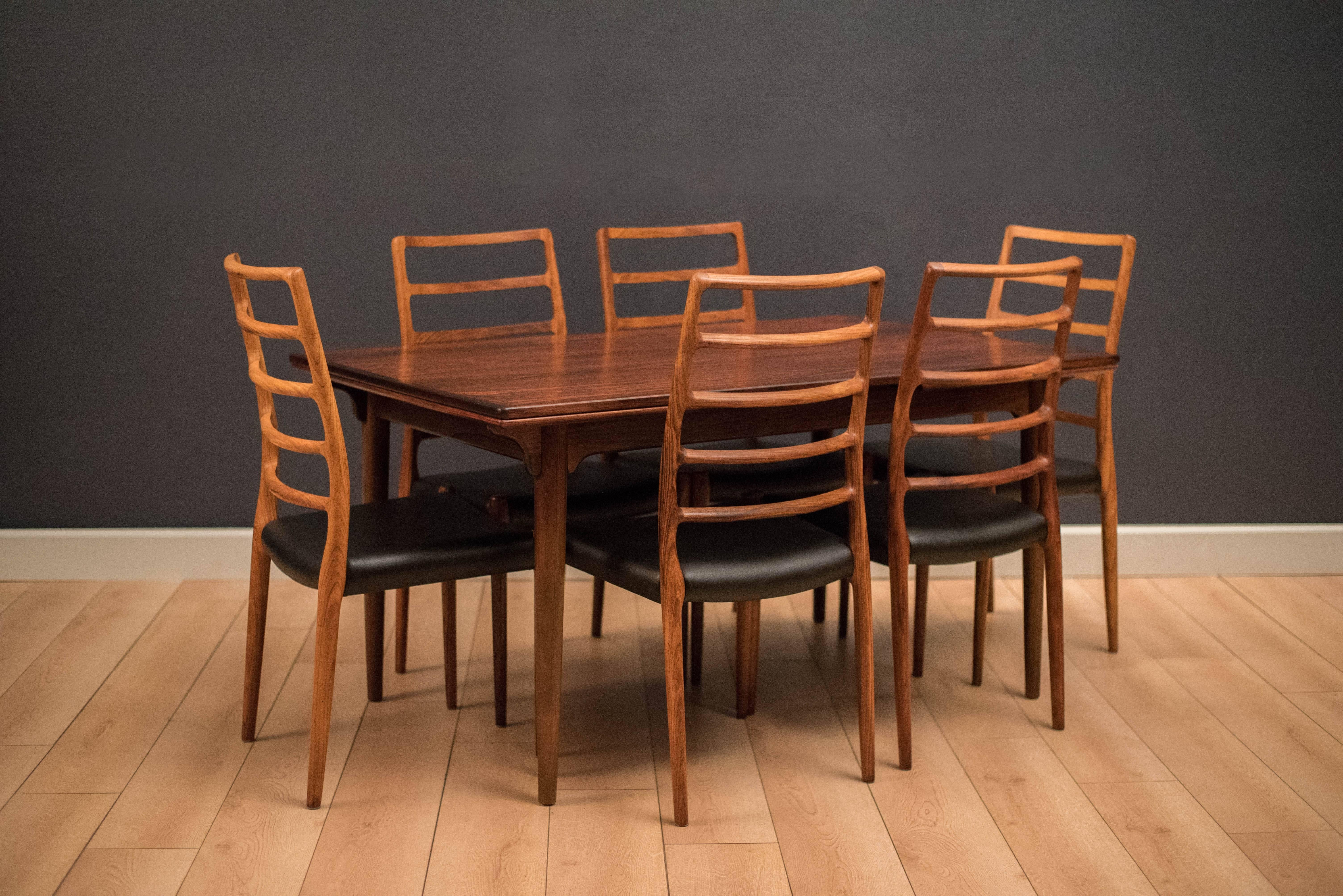 Set of Six Rosewood Møller No. 82 Dining Chairs 2