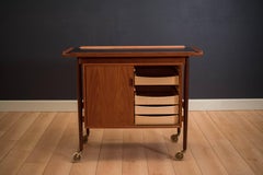 Scandinavian Teak Serving Bar Cart