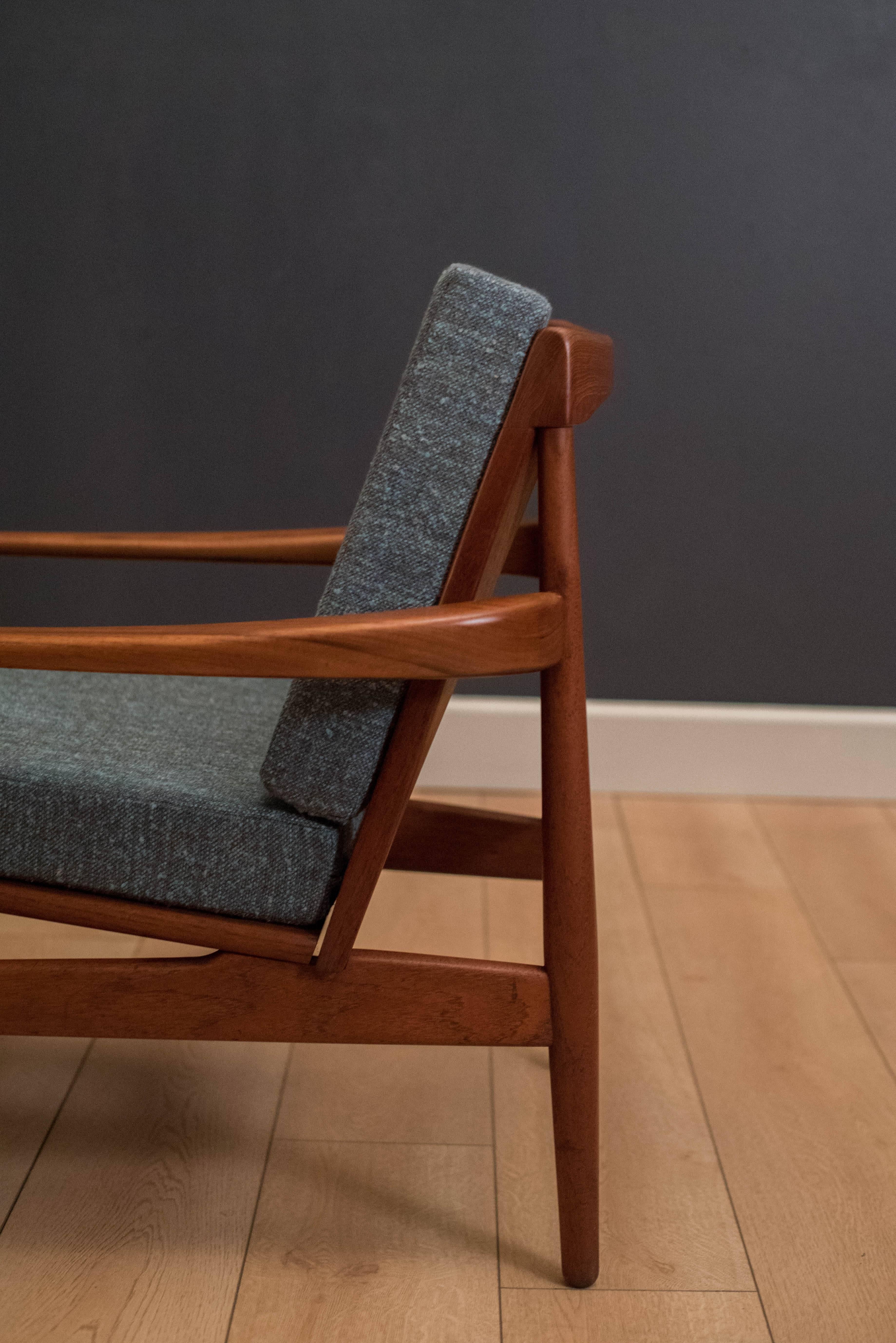 Scandinavian Modern Danish Teak Lounge Chair by Grete Jalk
