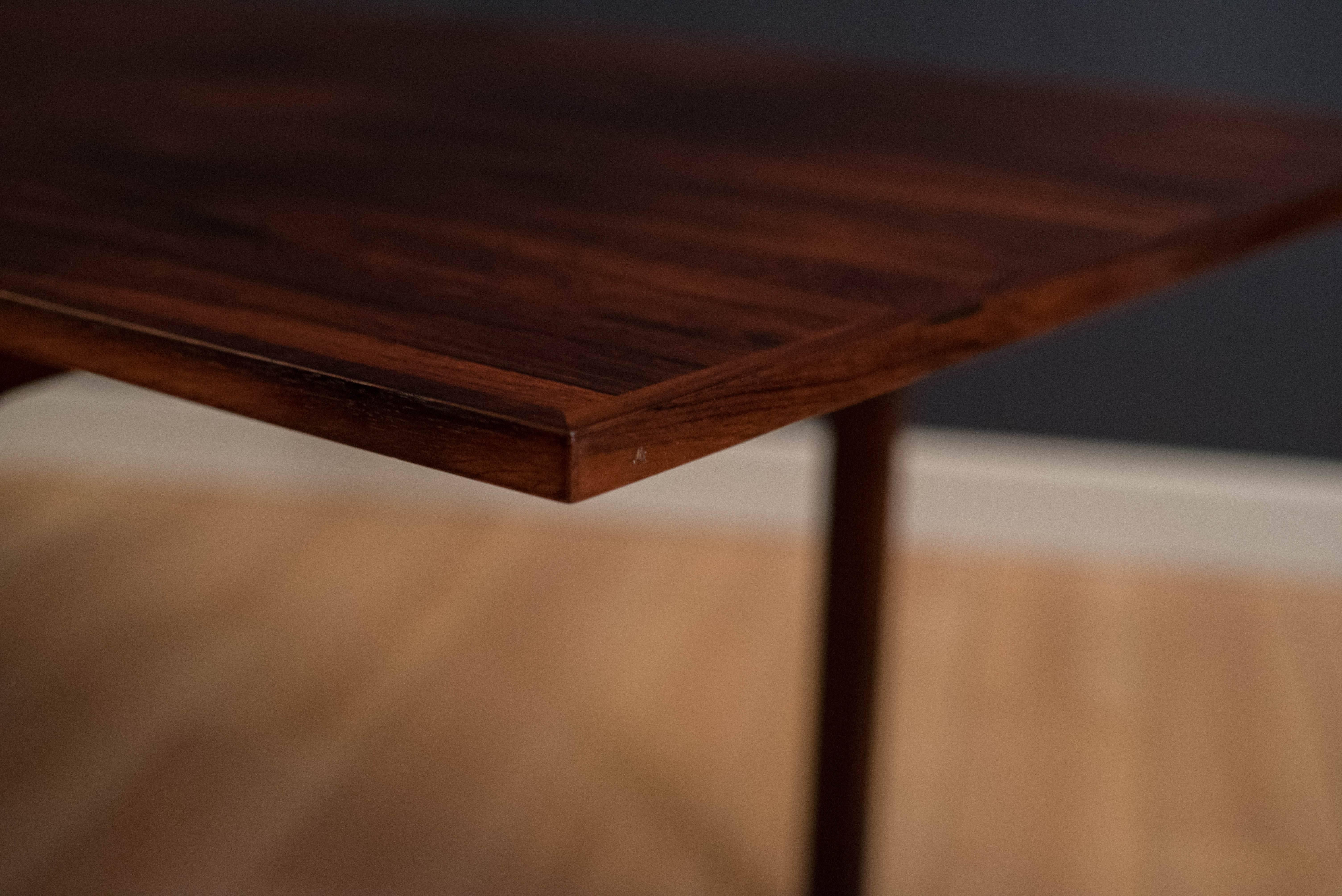 Mid Century Rosewood Dining Table with Extended Leaf 3