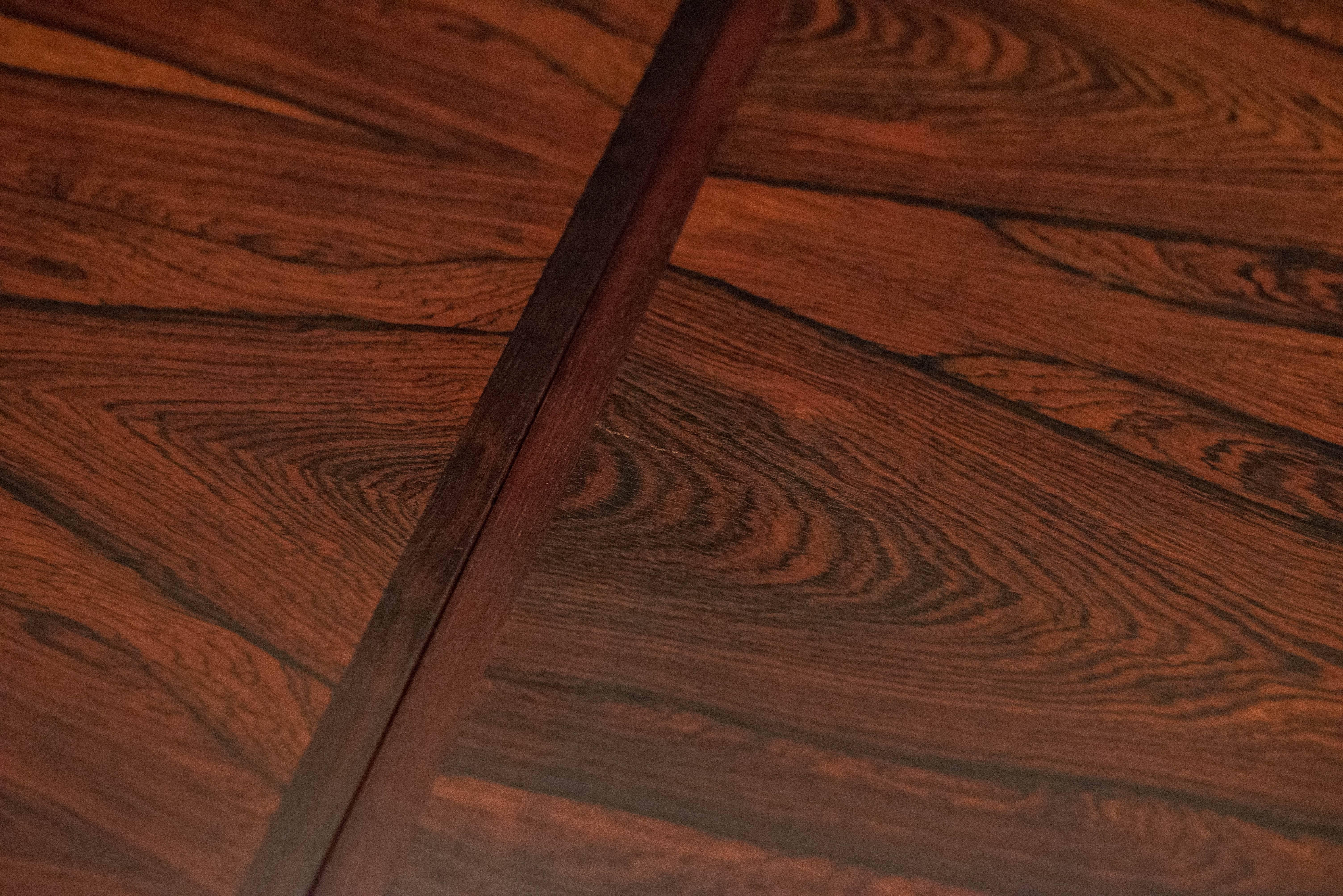 Mid Century Rosewood Dining Table with Extended Leaf 4