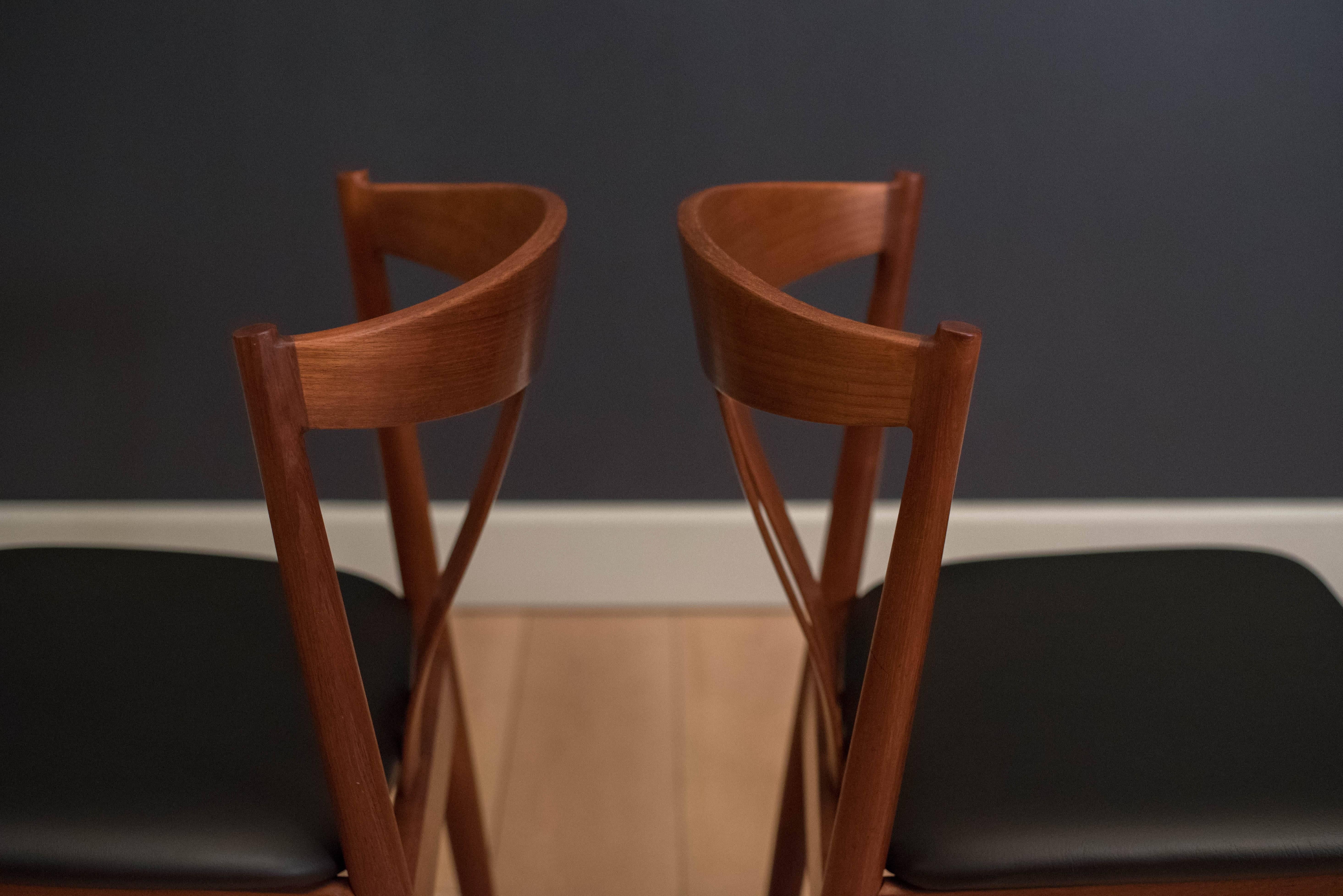 vintage danish teak dining chairs