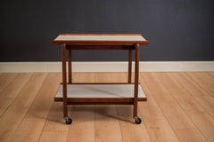 Mid-Century Modern Walnut Bar Cart