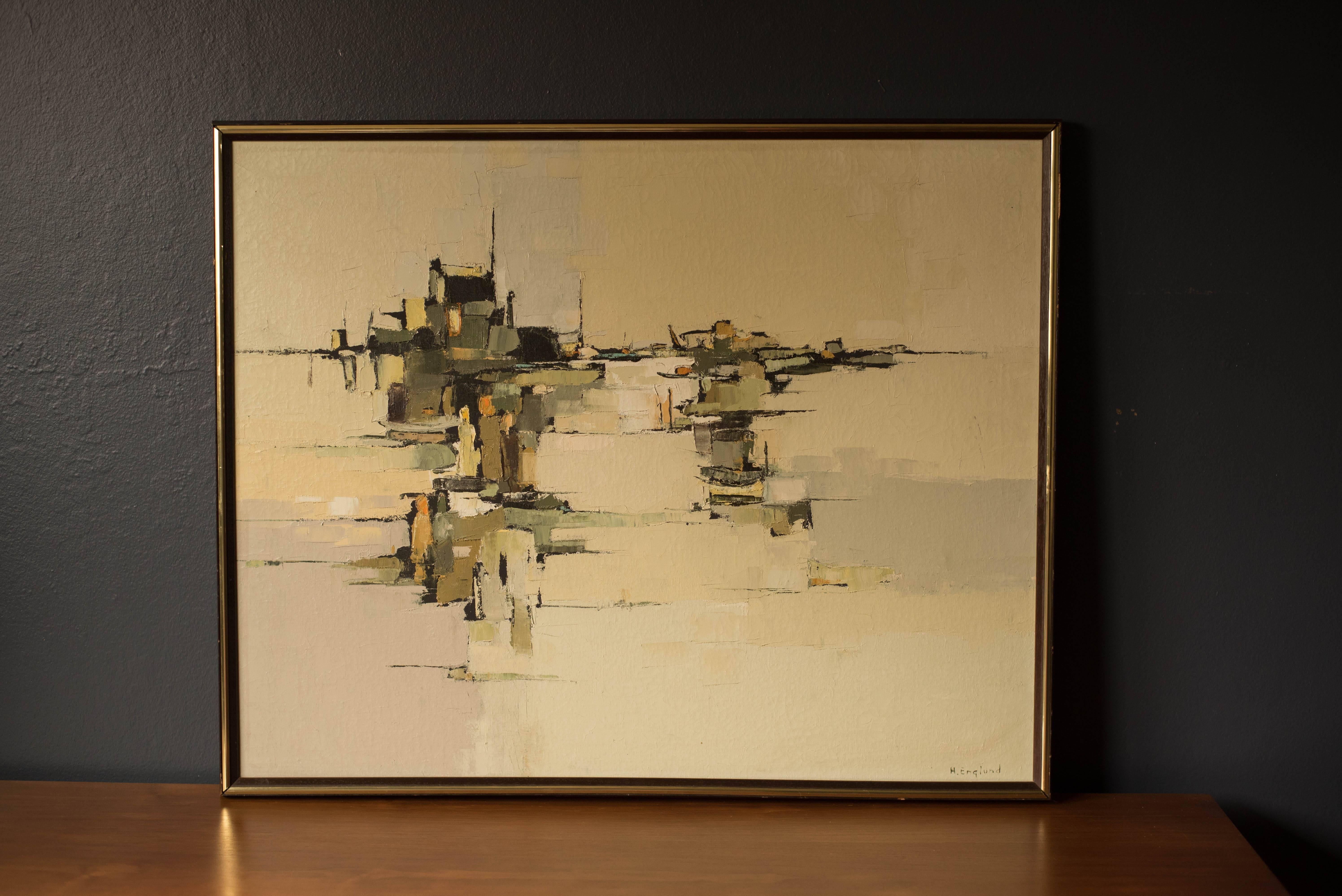 Late 20th Century Mid Century Abstract Painting by Harriet Englund