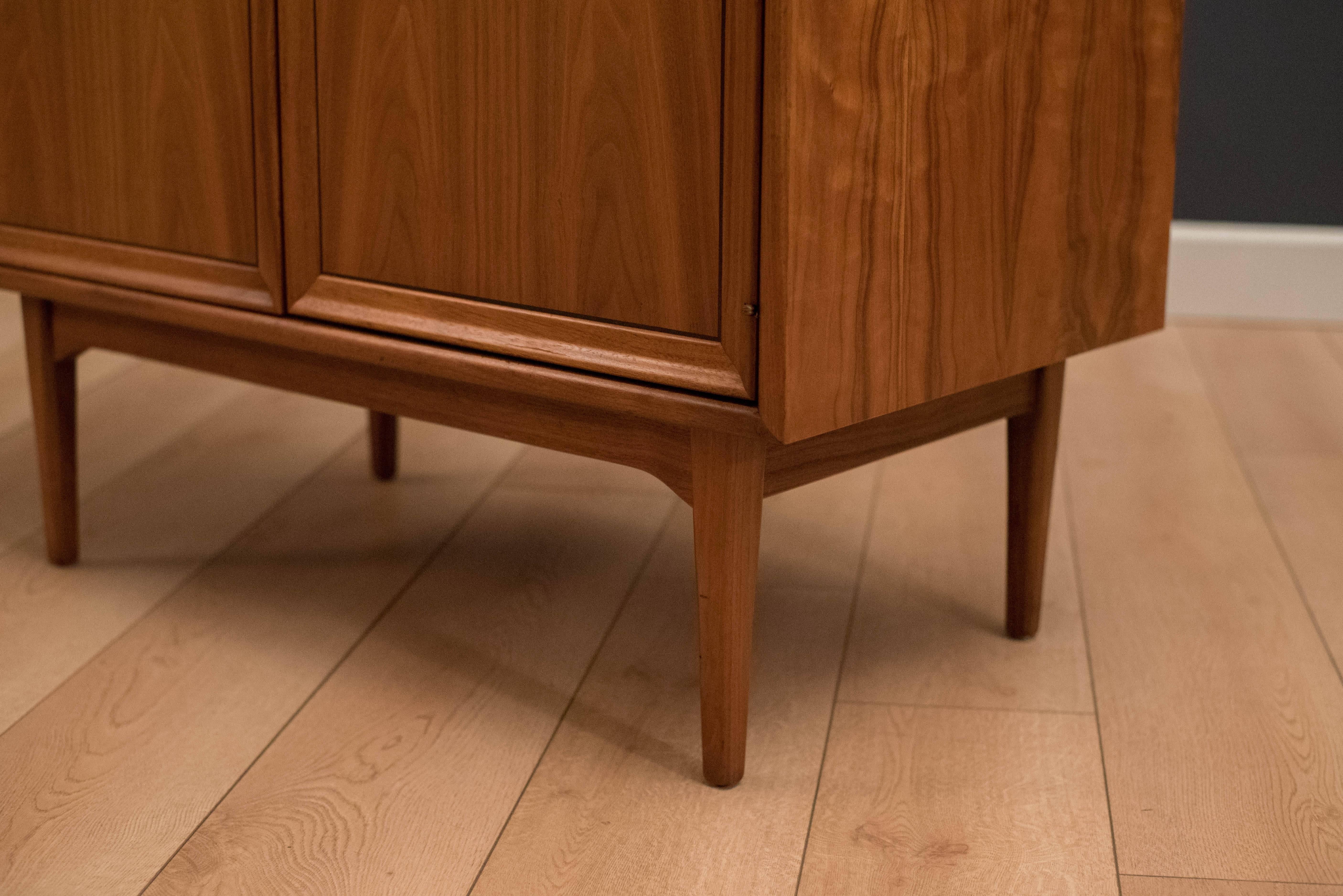 Midcentury Drexel Declaration Walnut Record Cabinet In Good Condition In San Jose, CA