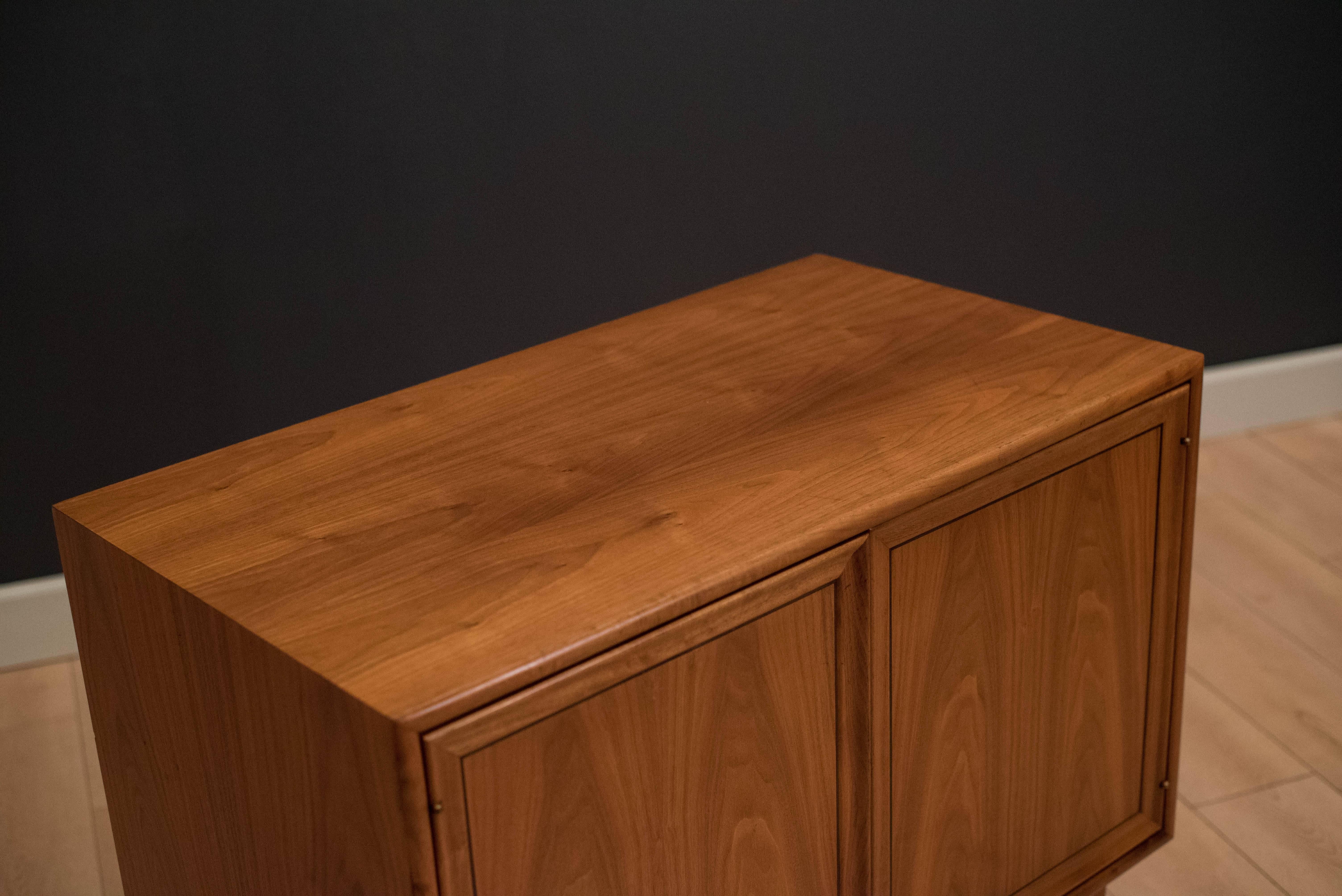 American Midcentury Drexel Declaration Walnut Record Cabinet