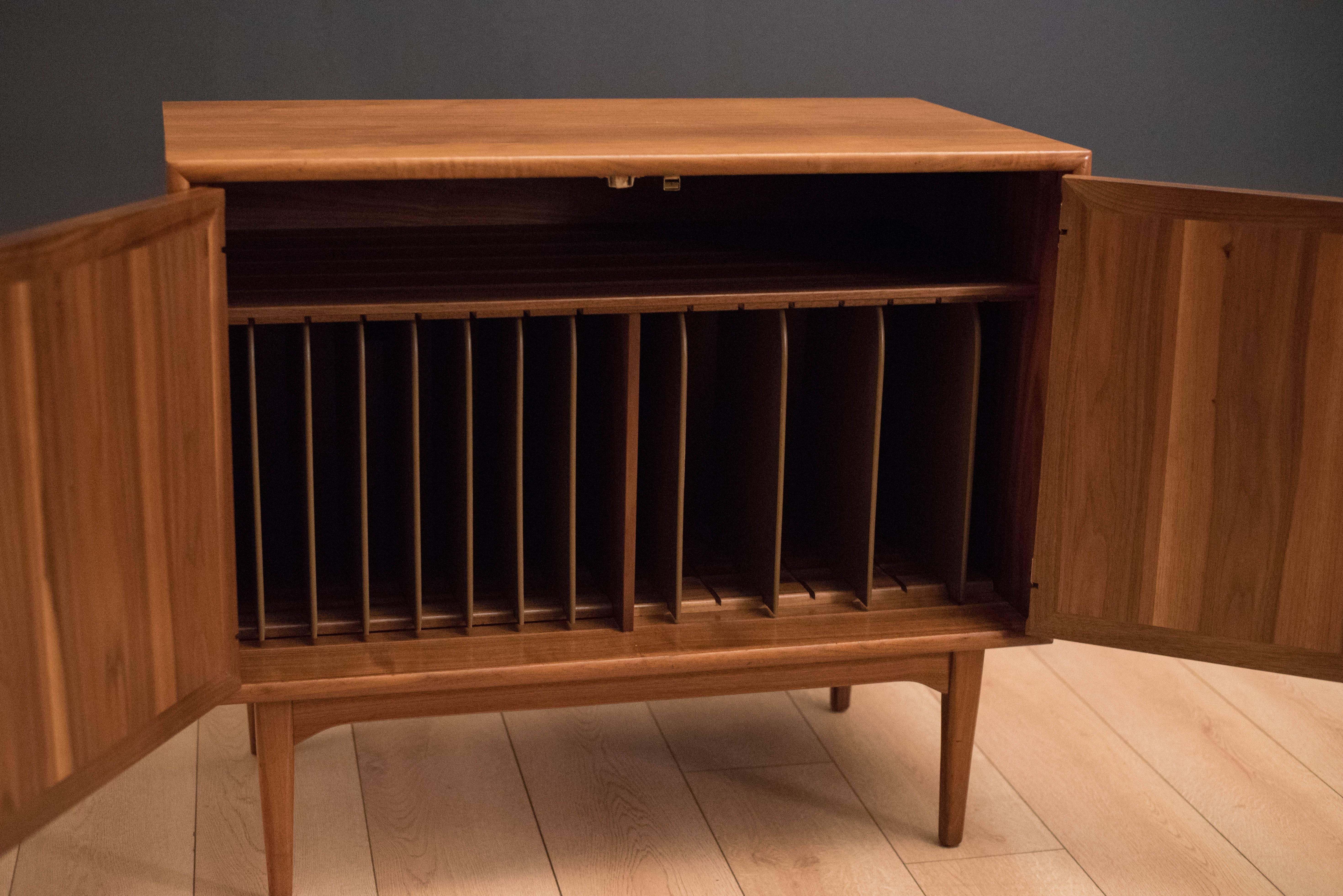 Mid-Century Modern Midcentury Drexel Declaration Walnut Record Cabinet