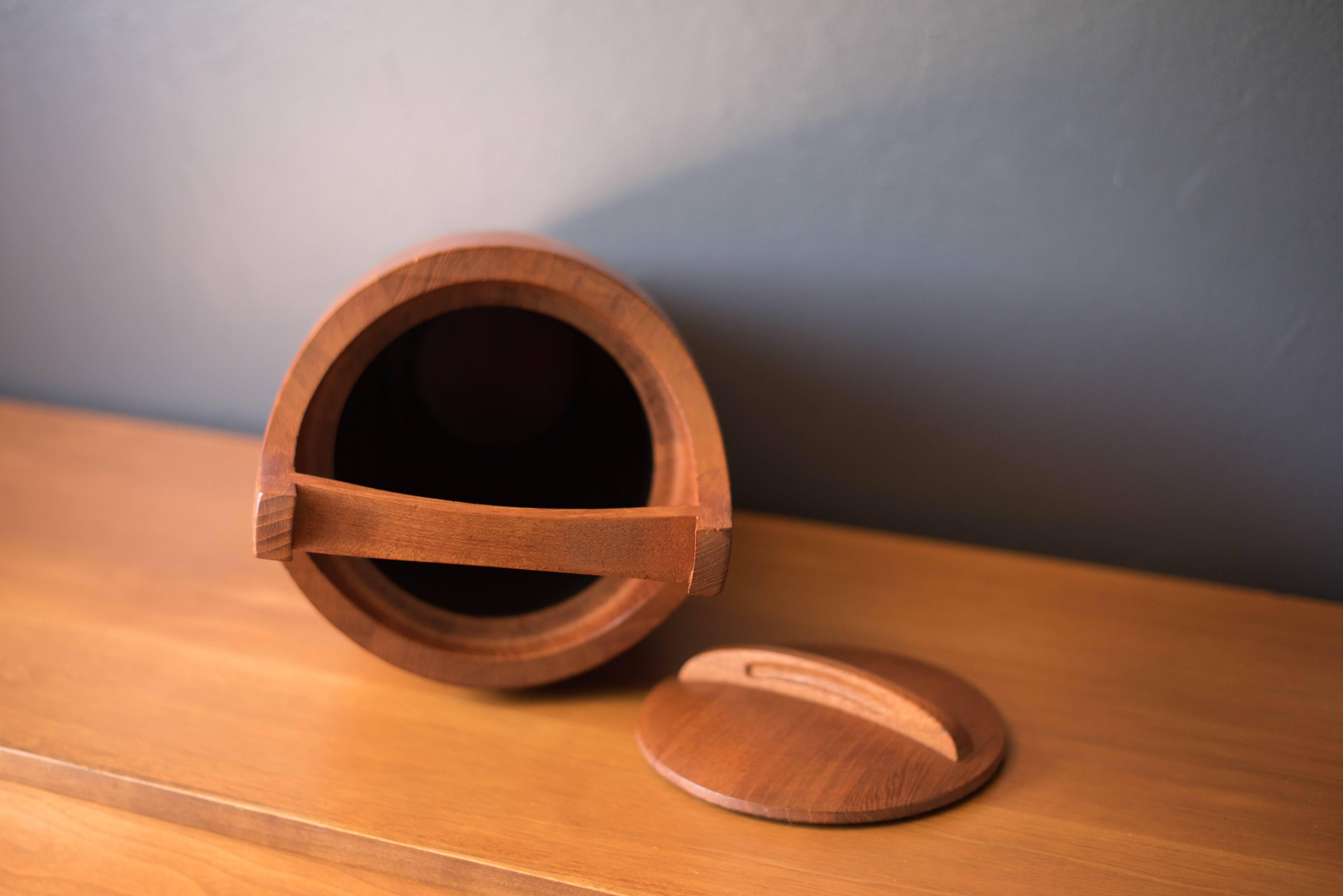 dansk wooden ice bucket