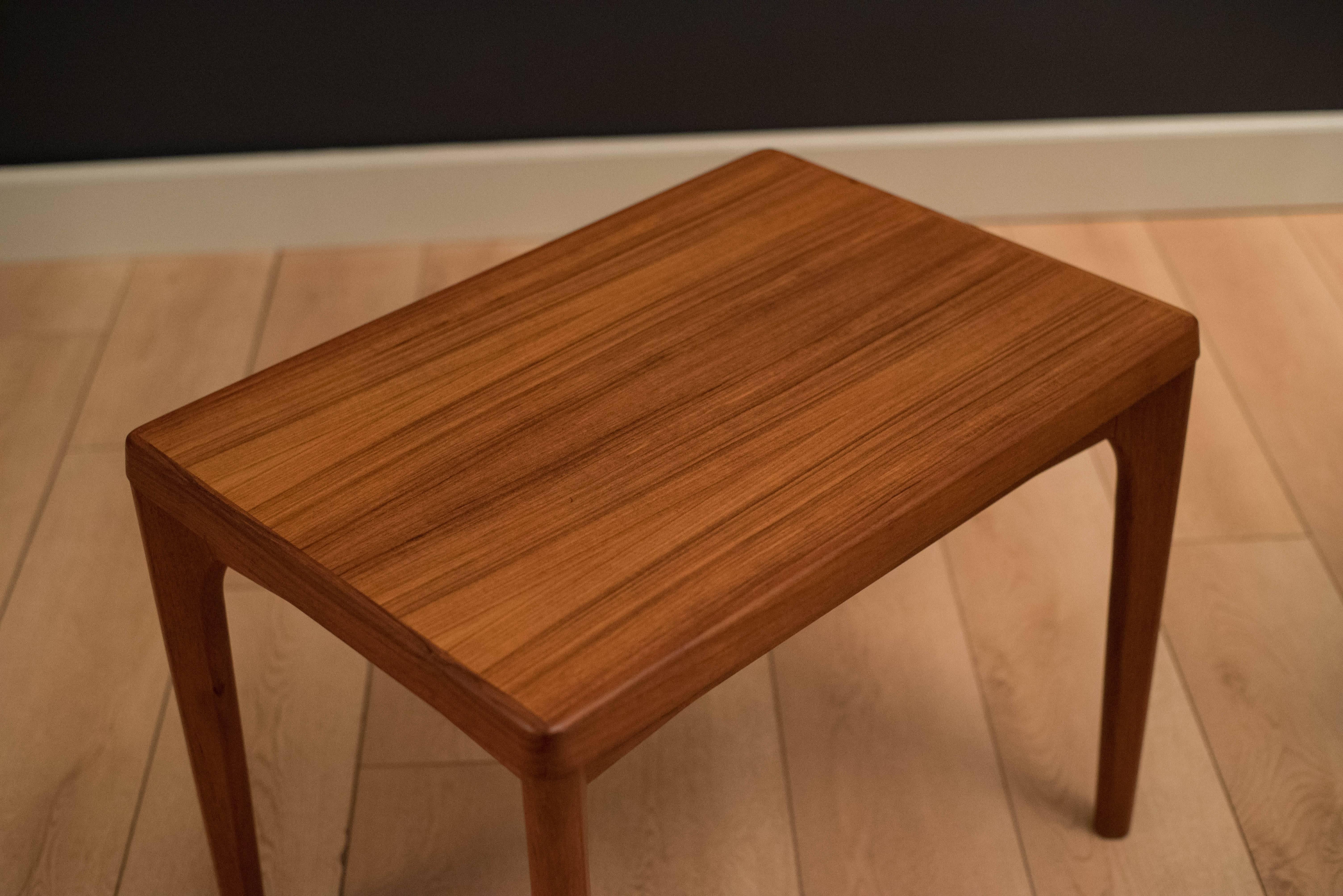 Danish Teak End Tables by Henning Kjaernulf In Good Condition In San Jose, CA