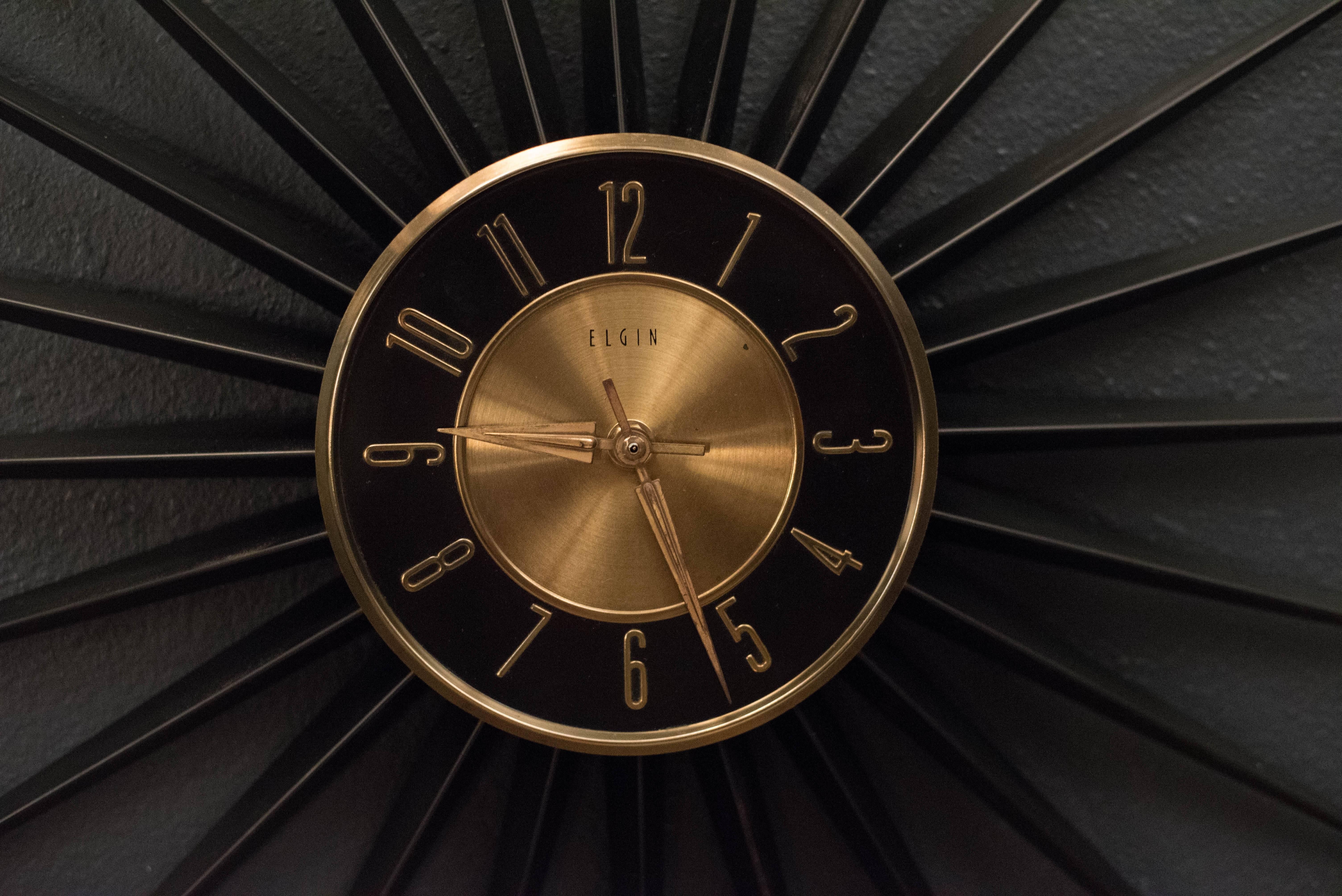 elgin starburst clock