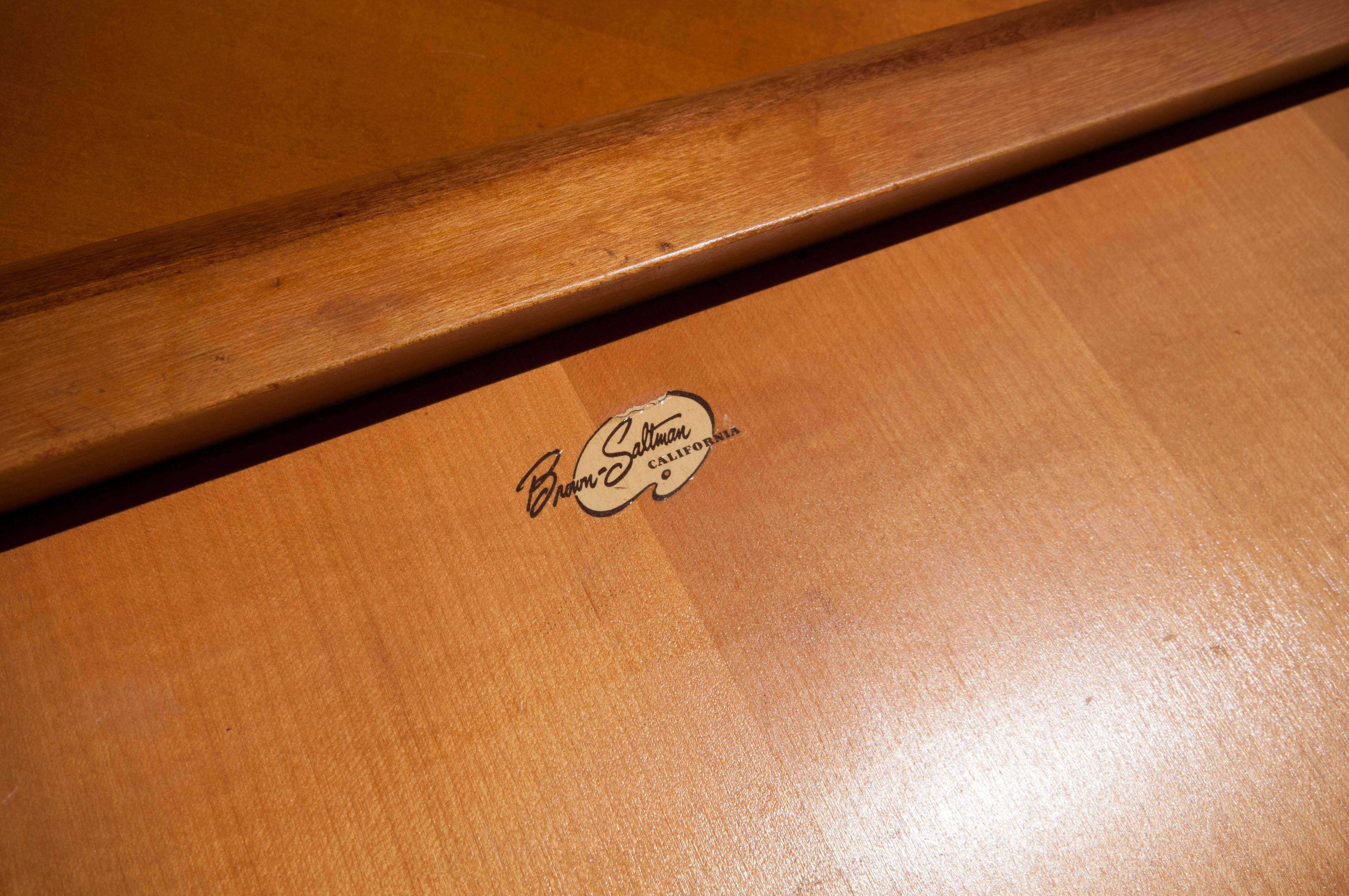Wood Midcentury Brown Saltman End Tables by John Keal