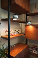 Robert Sonneman Chrome and Lucite Bookshelf Lamps