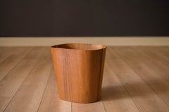 Mid Century Modern Teak Waste Basket by Beni Mobler