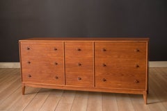 Commode de rangement vintage danoise en teck à dix tiroirs, de la marque Søborg Møbler