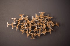 Sculpture murale abstraite en métal de style « Mid-Century Modern » de Marc Weinstein