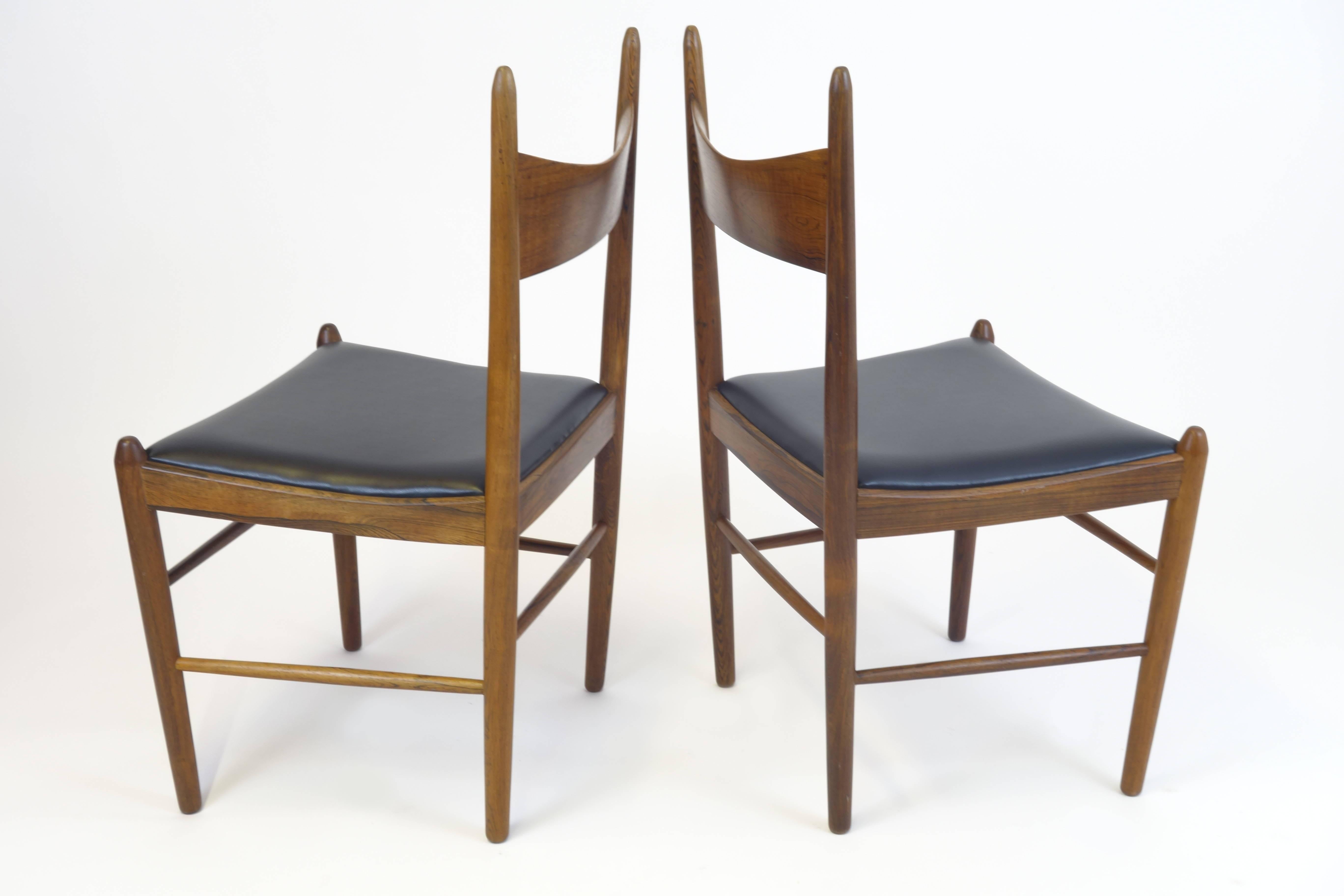 Mid-20th Century 20th Century Rosewood Dining Chairs by Illum Wikkelso For Sale