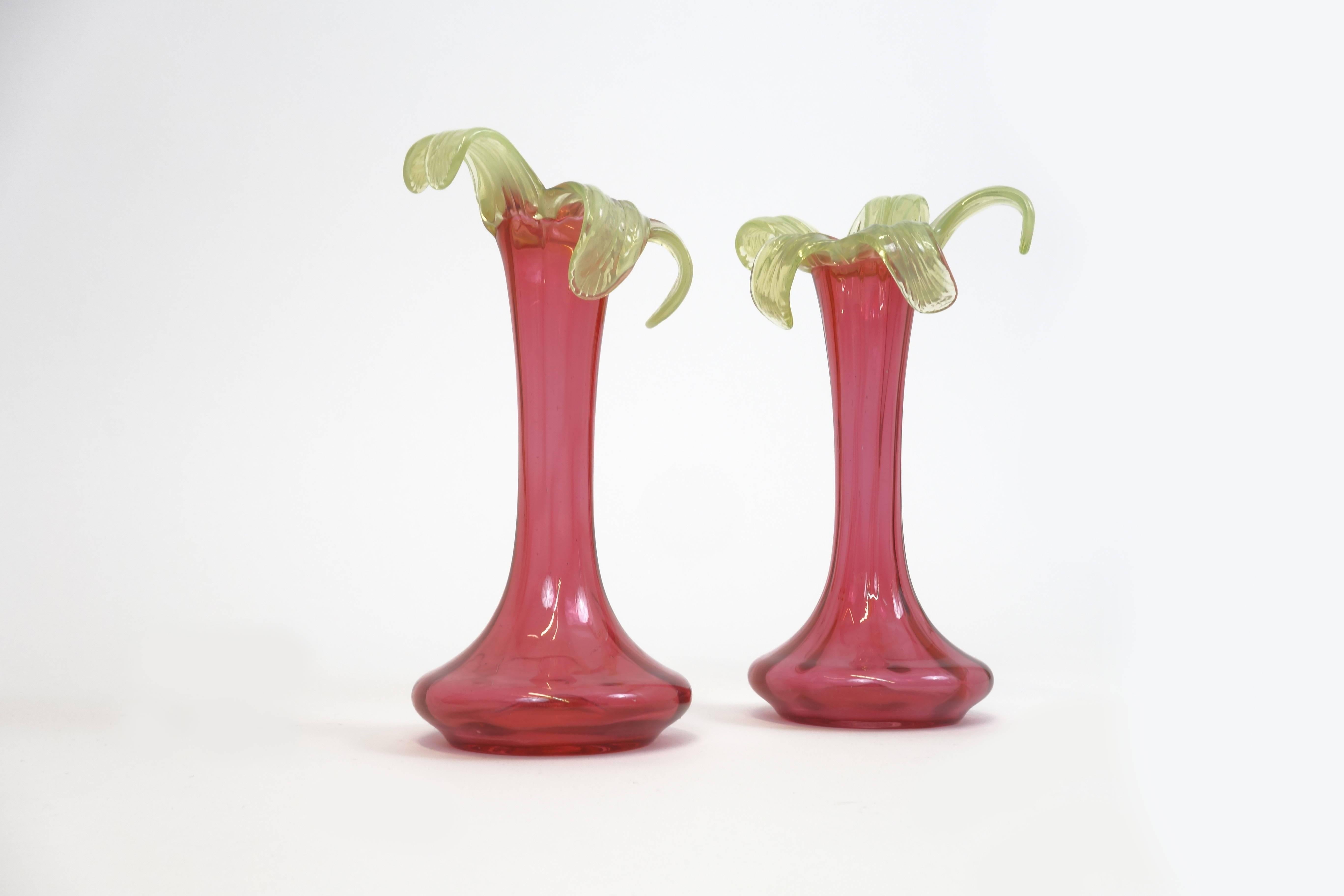 French Pair of Vases Art Nouveau For Sale