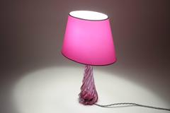 Table Lamp of Murano Glass with Lacquered Shade, Italy, 1956