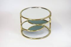 Guilded Sidetable to Fan Out with Mirrored Tops
