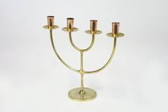 Candleholder Brass and Copper by Karl Hagenauer, Vienna