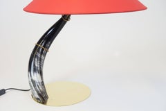 Table Lamp of Cow Horn Auboeck Lighting Midcentury Design Object