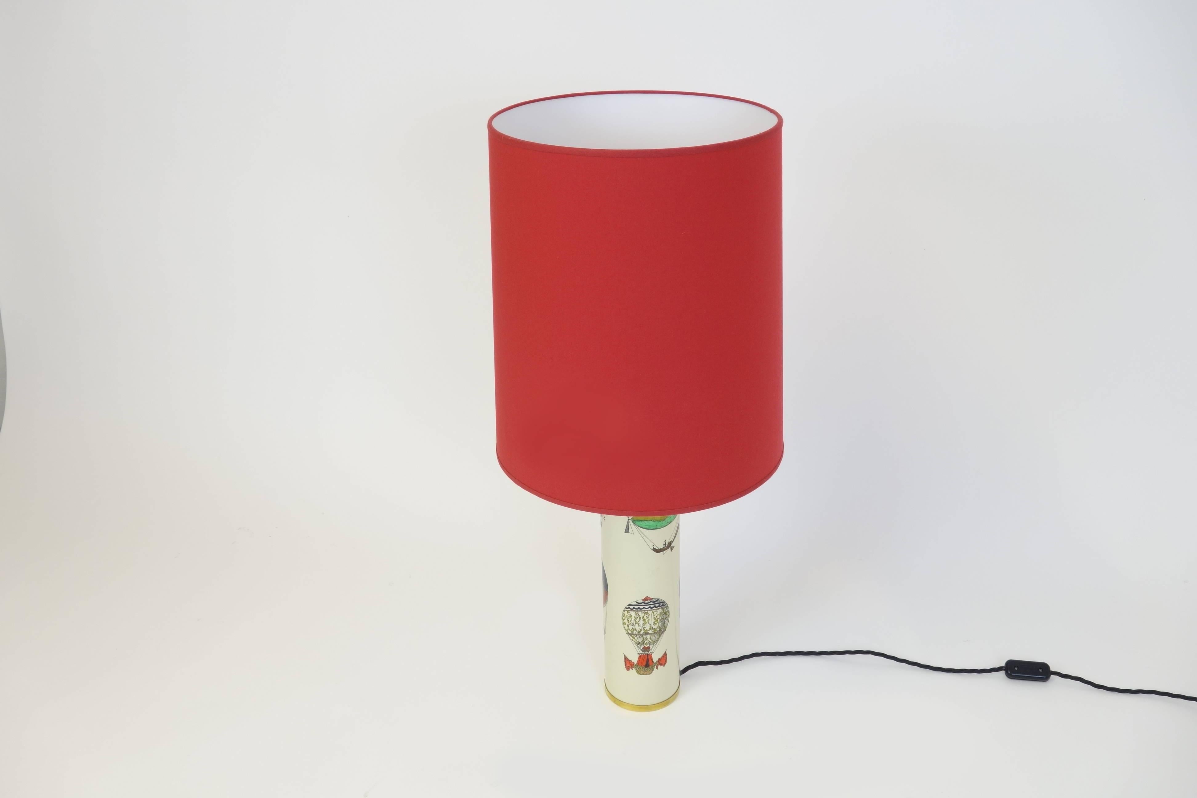 Laminated Table Lamp or Desk Lamp, Furniture by Piero Fornasetti, Milan, Italy For Sale