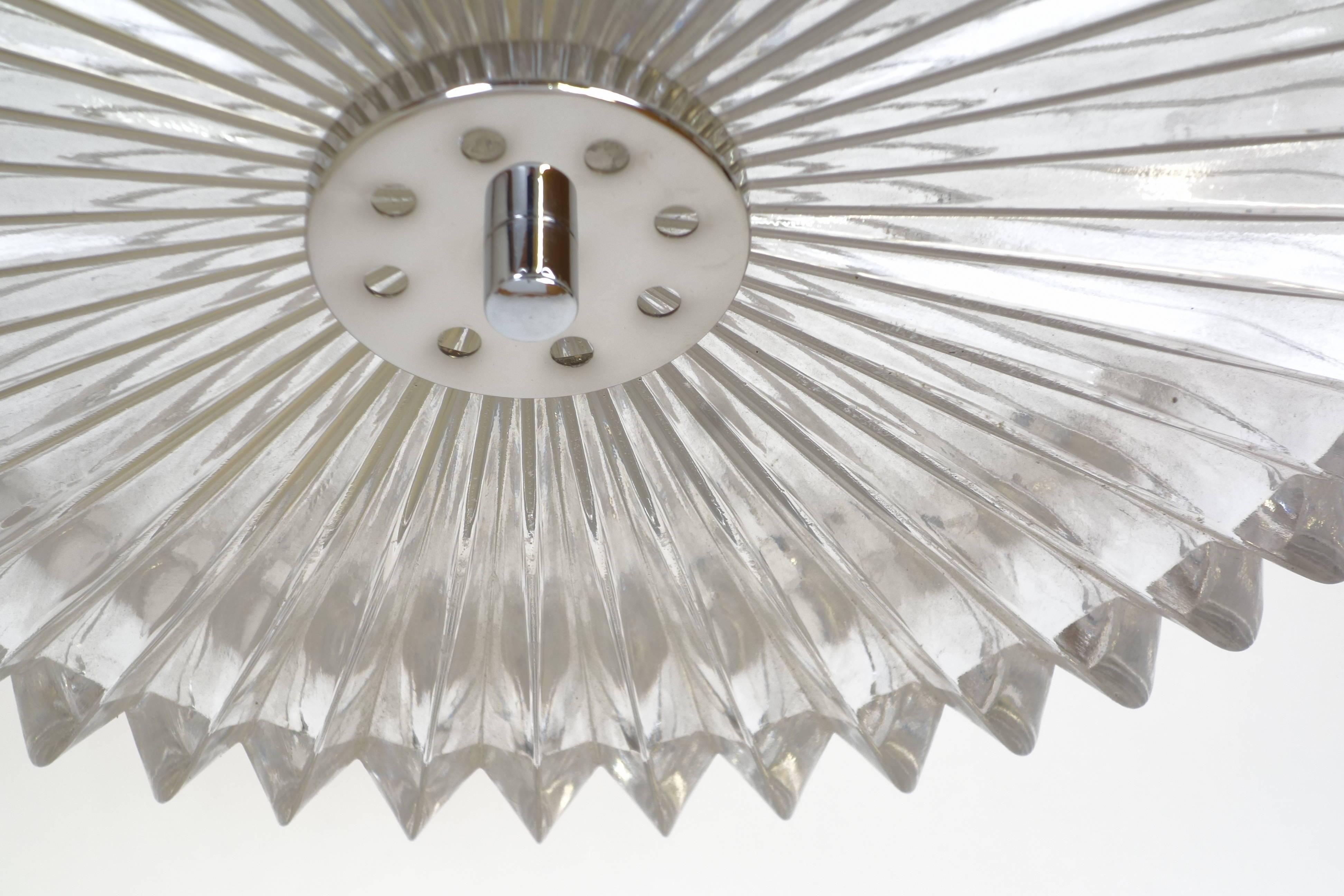 Mid-Century Modern Ceiling Light or Chandelier in the Style of Baccarat Tiffany Sèvres For Sale