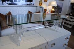 Mid-20th Century Lucite and Glass Cocktail Table