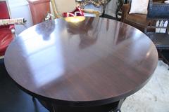 Two-Tiered Round Mahogany Dining Table