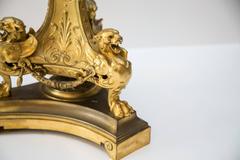 French Antique Gilt Bronze Three-Tier Table Lamp