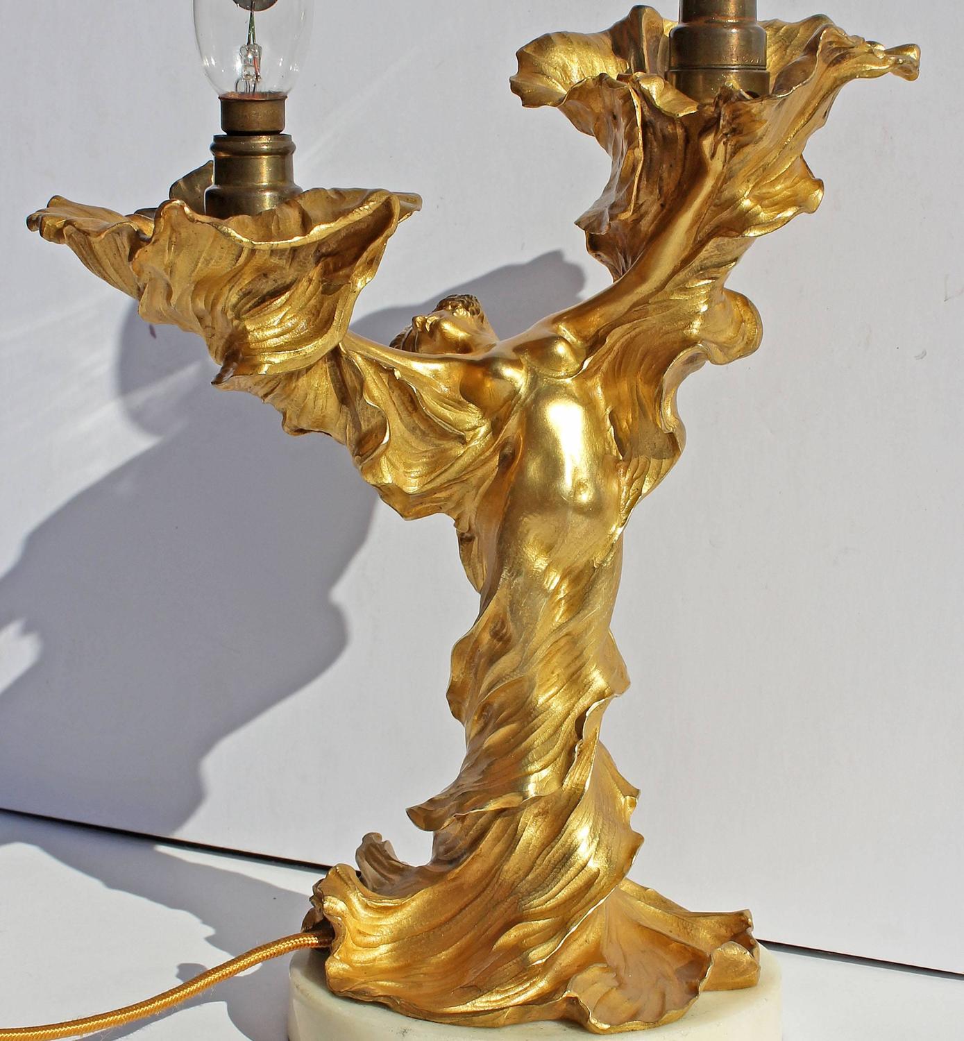 Bronze Sculpture Table Lamp For Sale at 1stdibs
