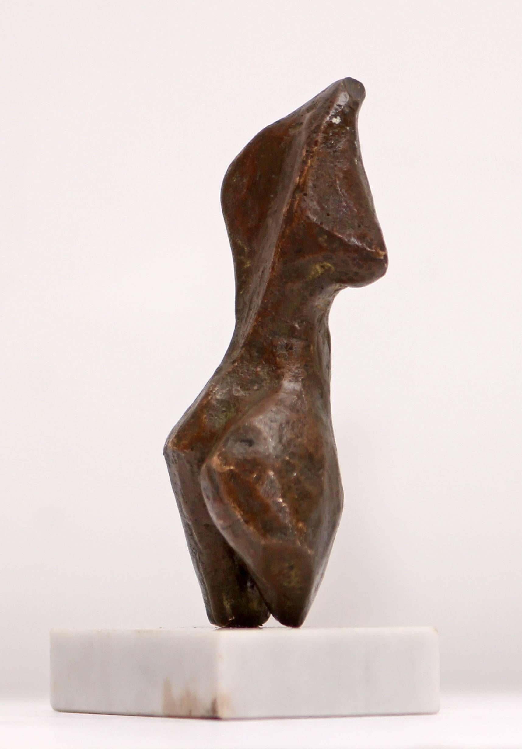 Mid-Century Modern Bronze Abstract Sculpture Nude  Torso