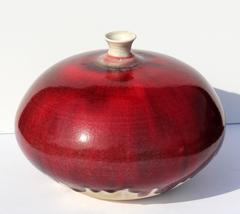 Mid-Century Modernist Glazed Ceramic Vase by Broudo