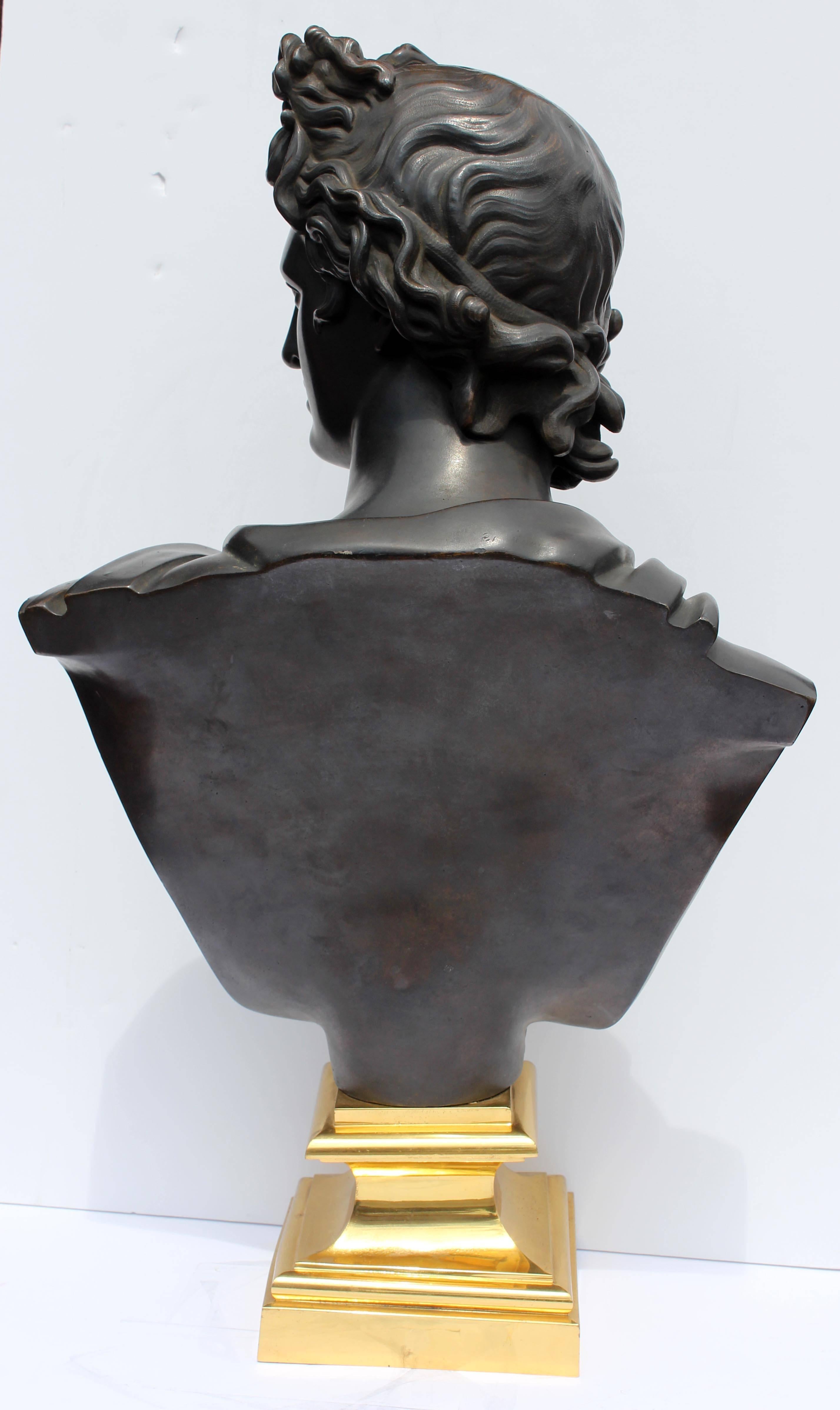 19th Century Large Grand Tour Bronze Sculpture Apollo