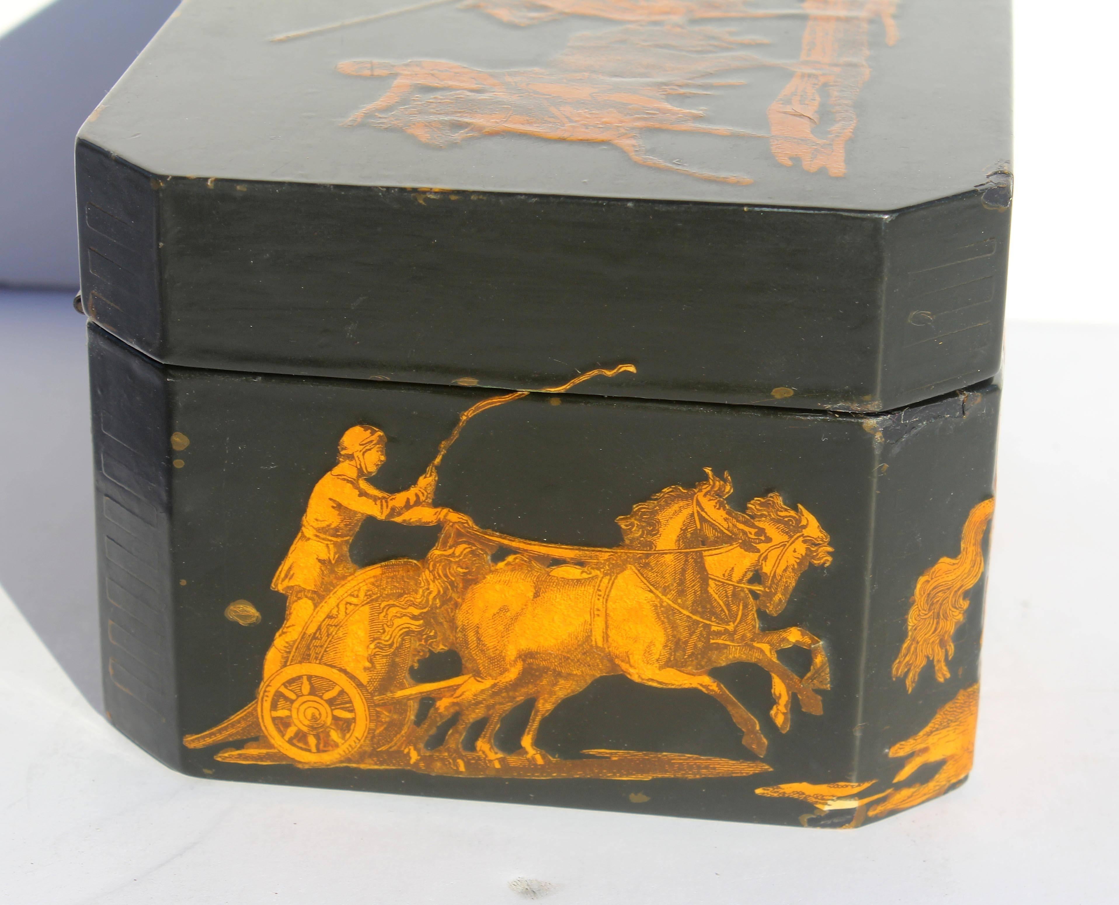 Neoclassical Revival Decalcomania Trinket Box
