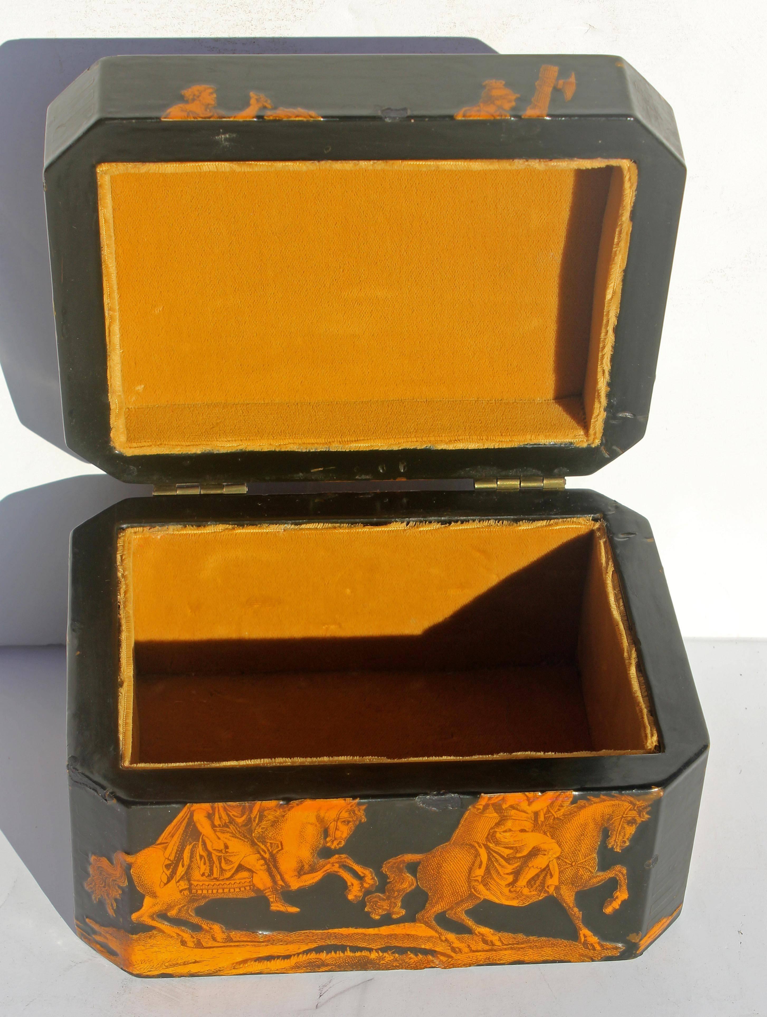 Wood Decalcomania Trinket Box
