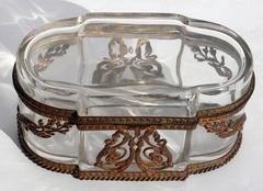 Antique Crystal Trinket Box