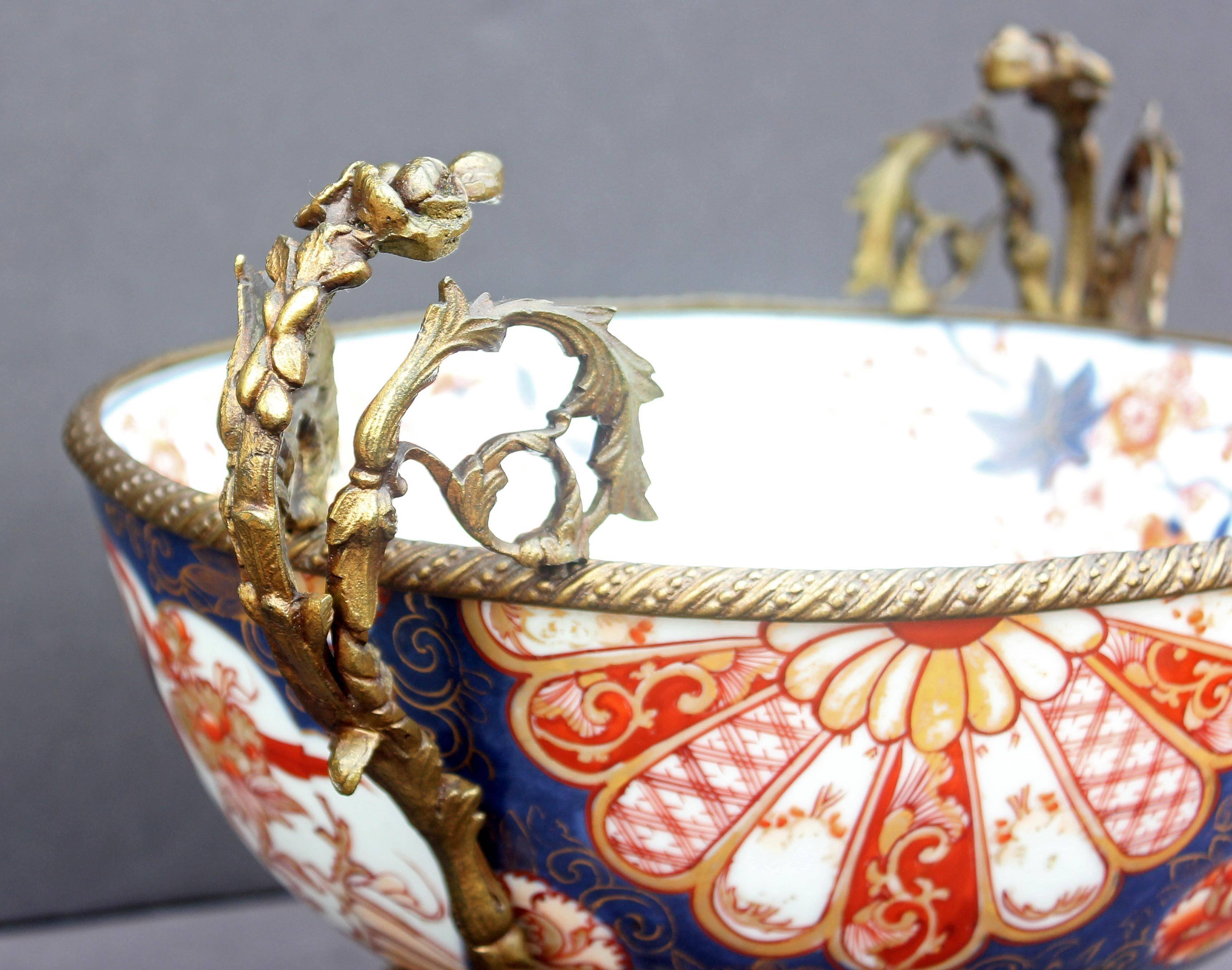 French bronze-mounted, Chinese Imari bowl, 19th century.