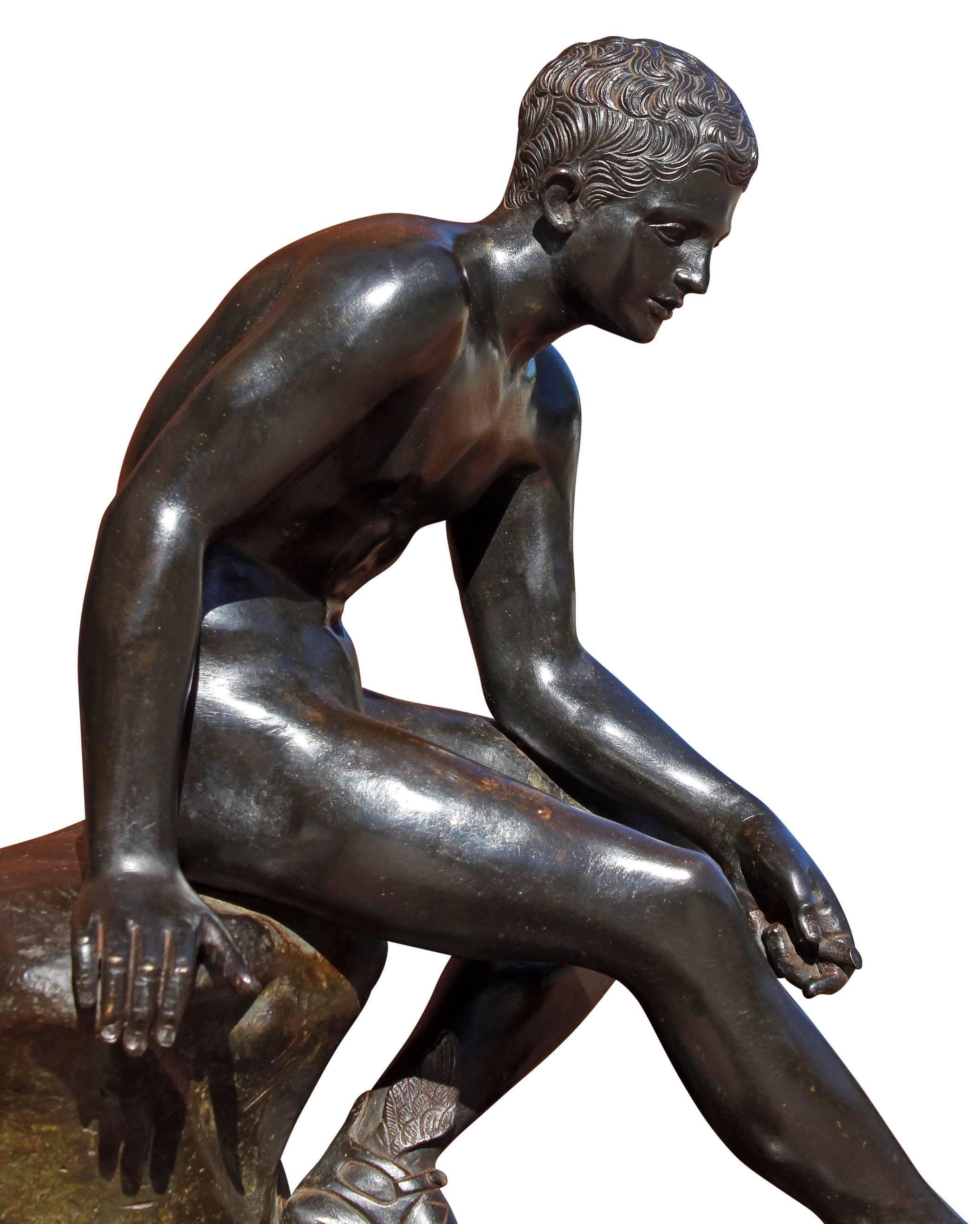 hermes bronze statue