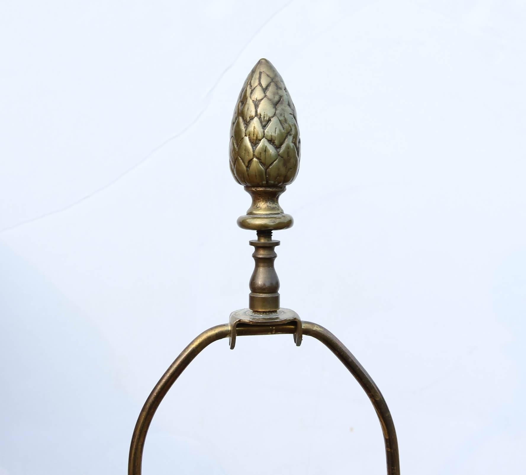 Louis XV Pair French 19th Century Style Marble and Brass Lamps