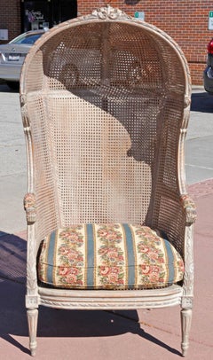 Louis XVI Style Caned Porters Chair