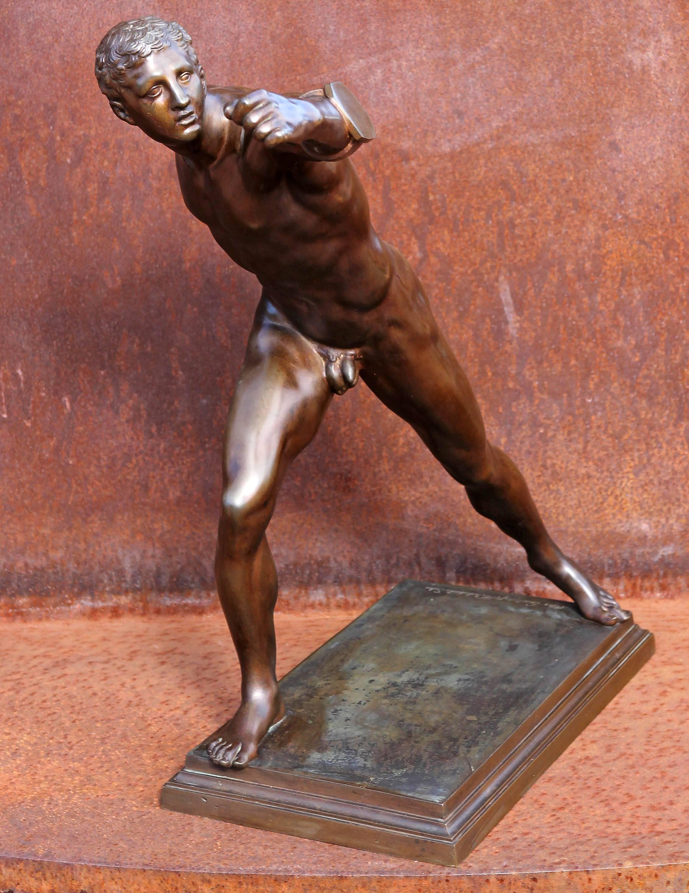 European Grand Tour Bronze Sculpture the Borghese Gladiator