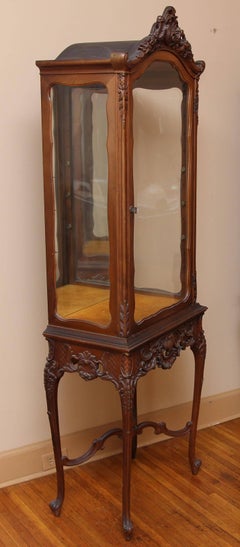 French Louis XV Style Curio Cabinets