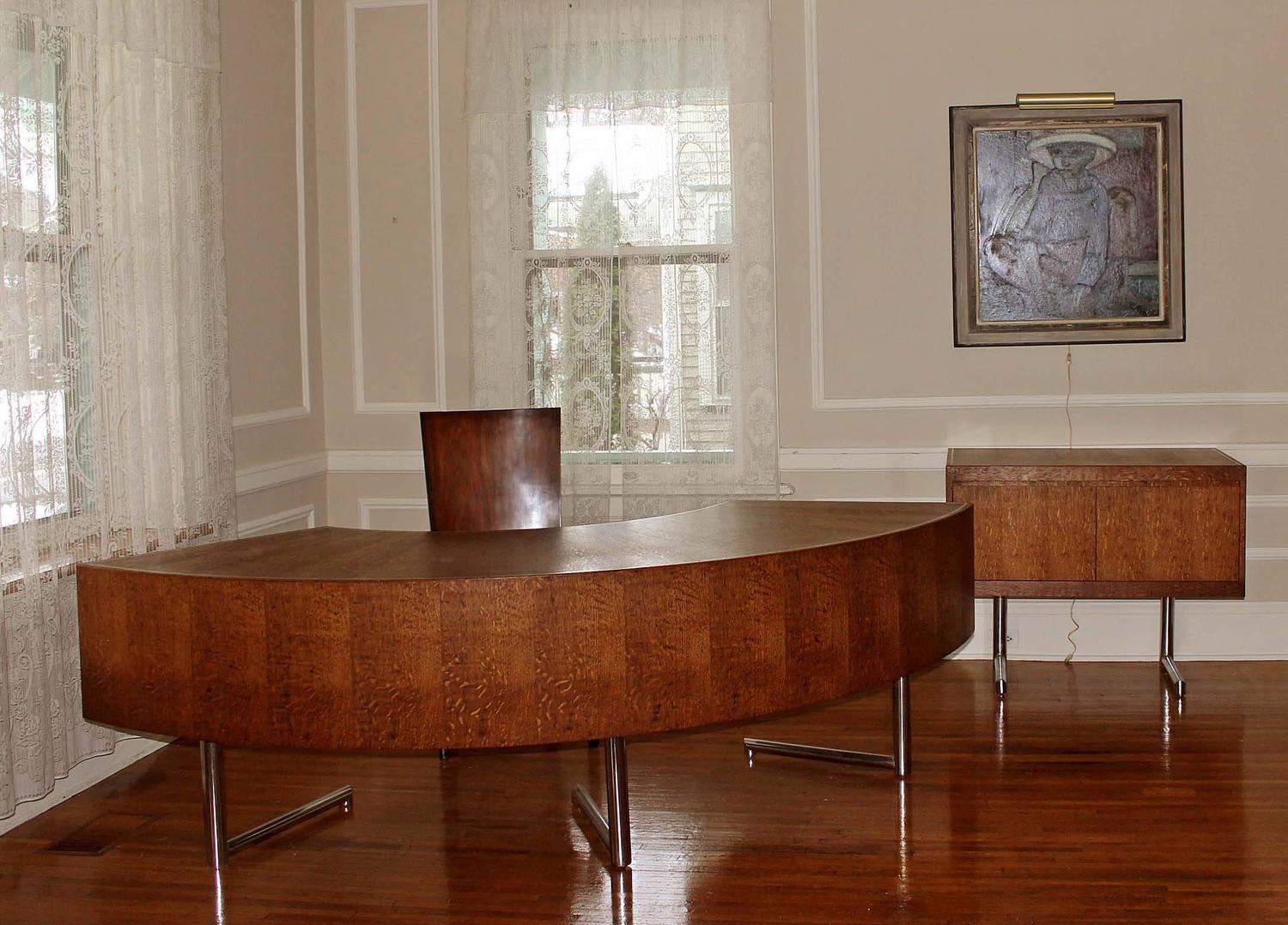 Executive Office Desk and Matching File Console by Richard Scott Newman